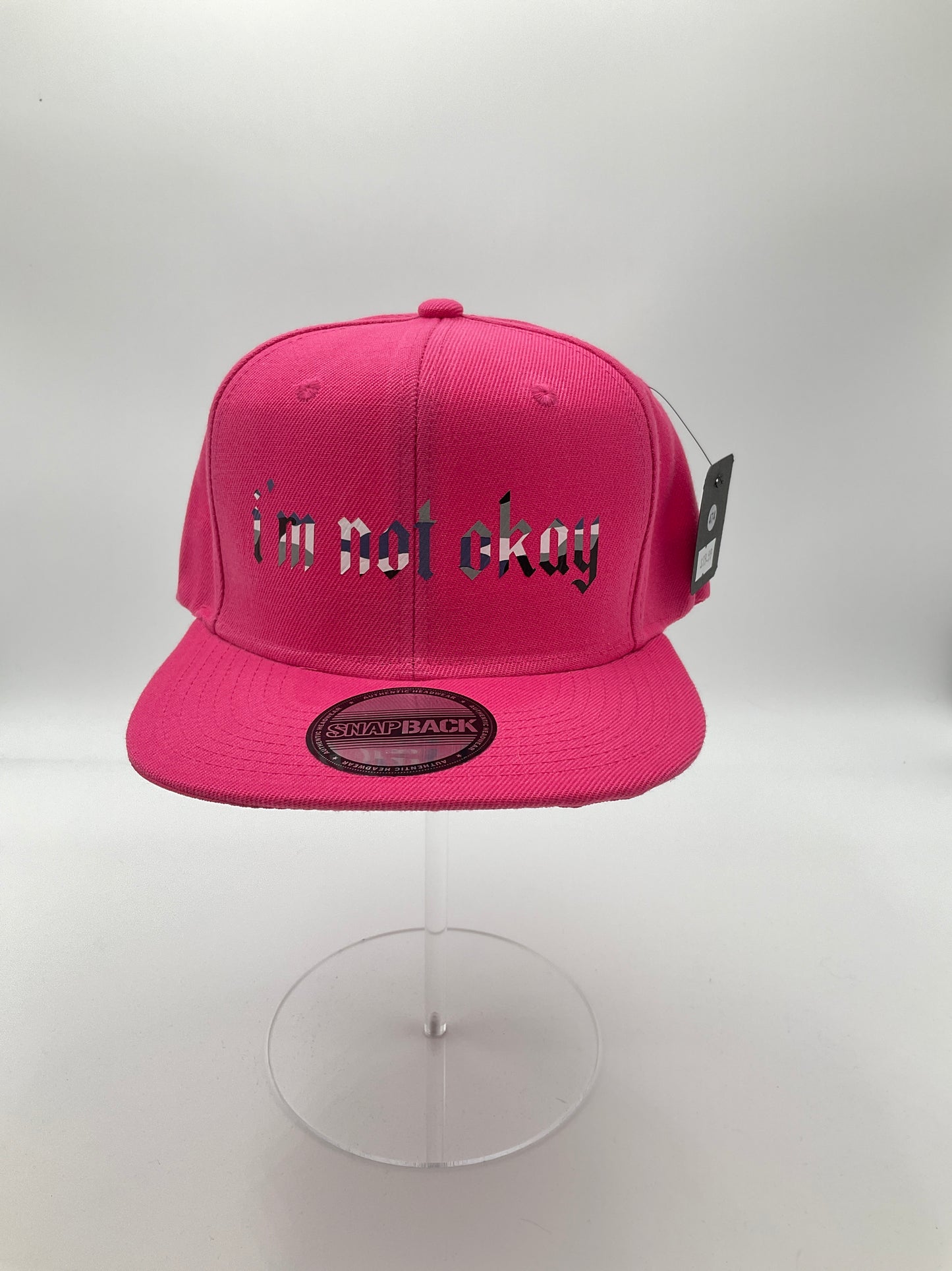 I'm Not Okay Pink Snapback #474