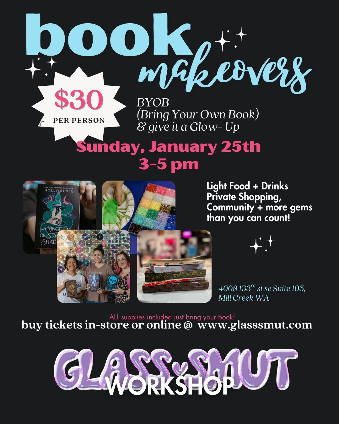 1/25 Book Makeover Workshop 3-5pm