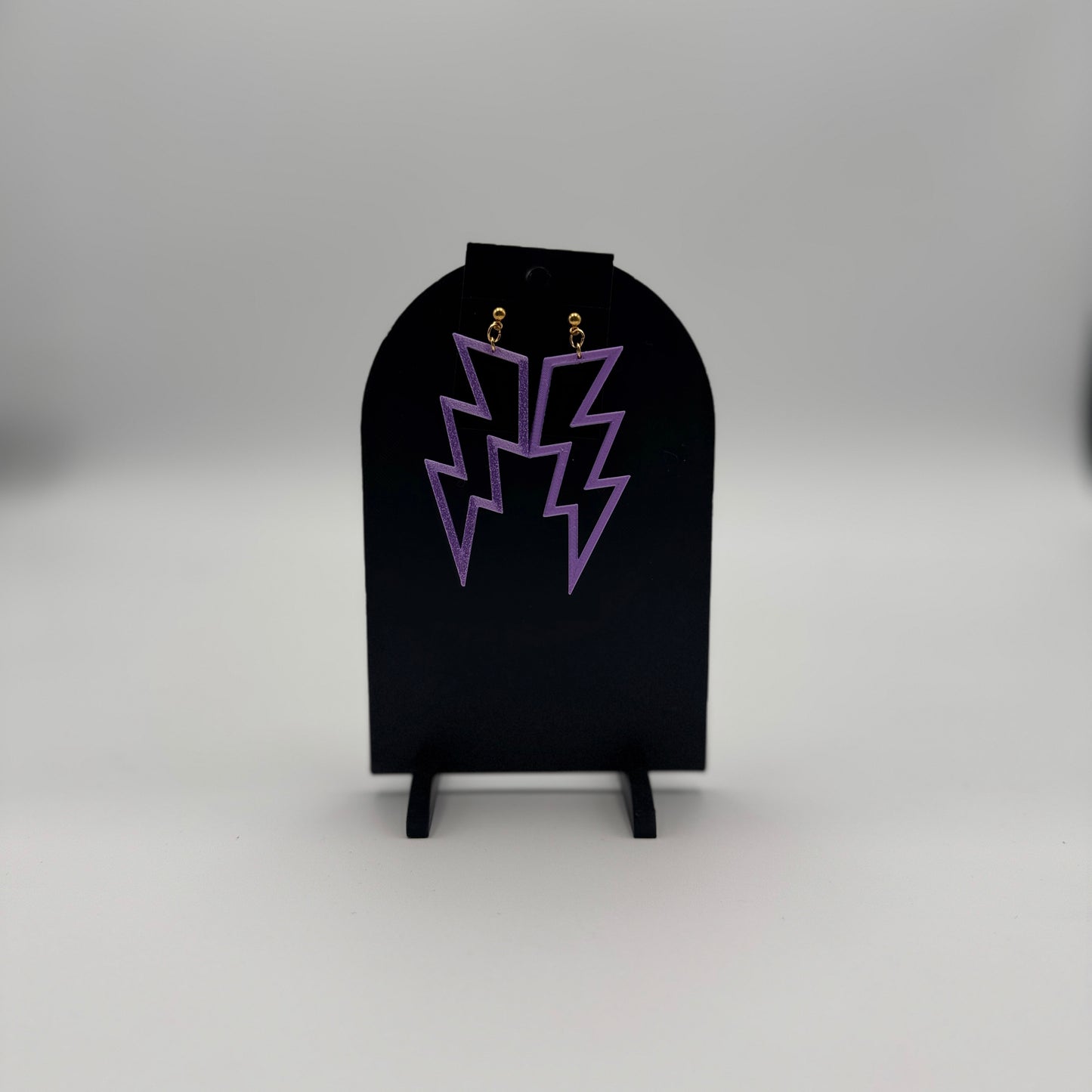 Hollow Lightning Bolt Earrings