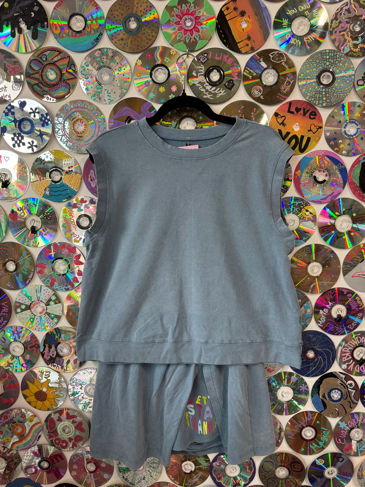 #253 - Let's Stay Strangers Vintage Sweat Short Set - M