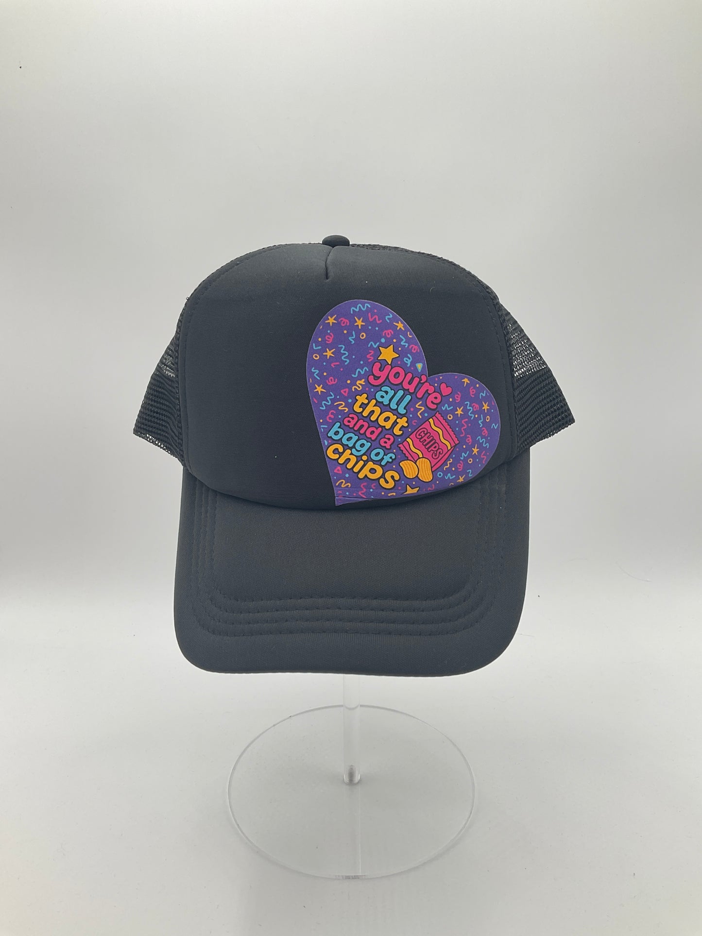 You’re all that and a bag of chips Black Trucker Hat #466