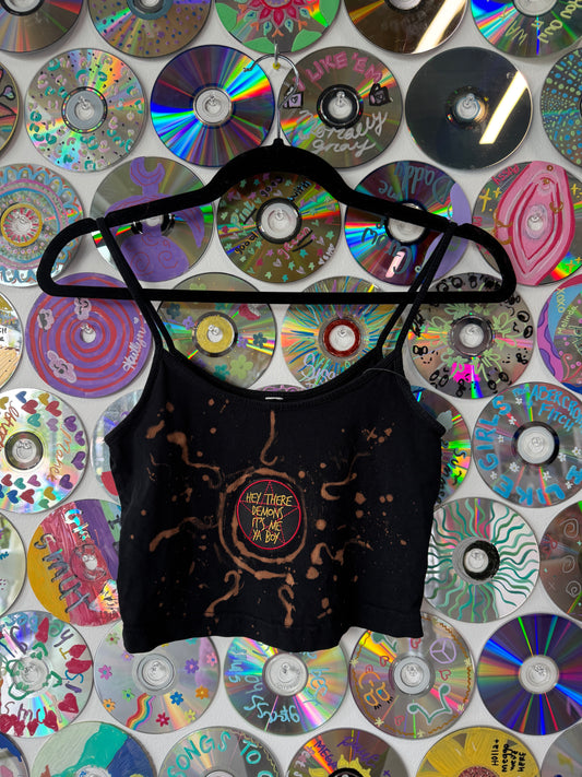 #737 - Hey there demons Crop Tank Top - S