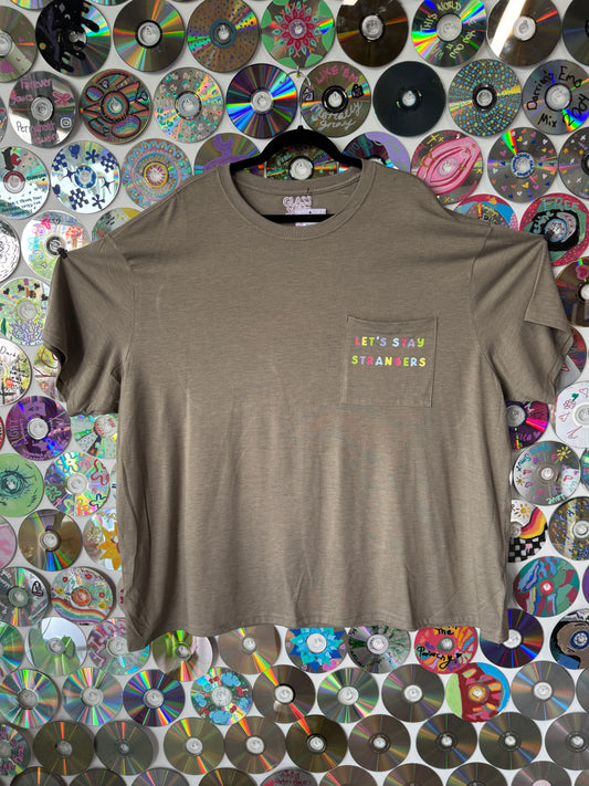 Let's Stay Strangers Stone Pocket T-shirt 4XL #741