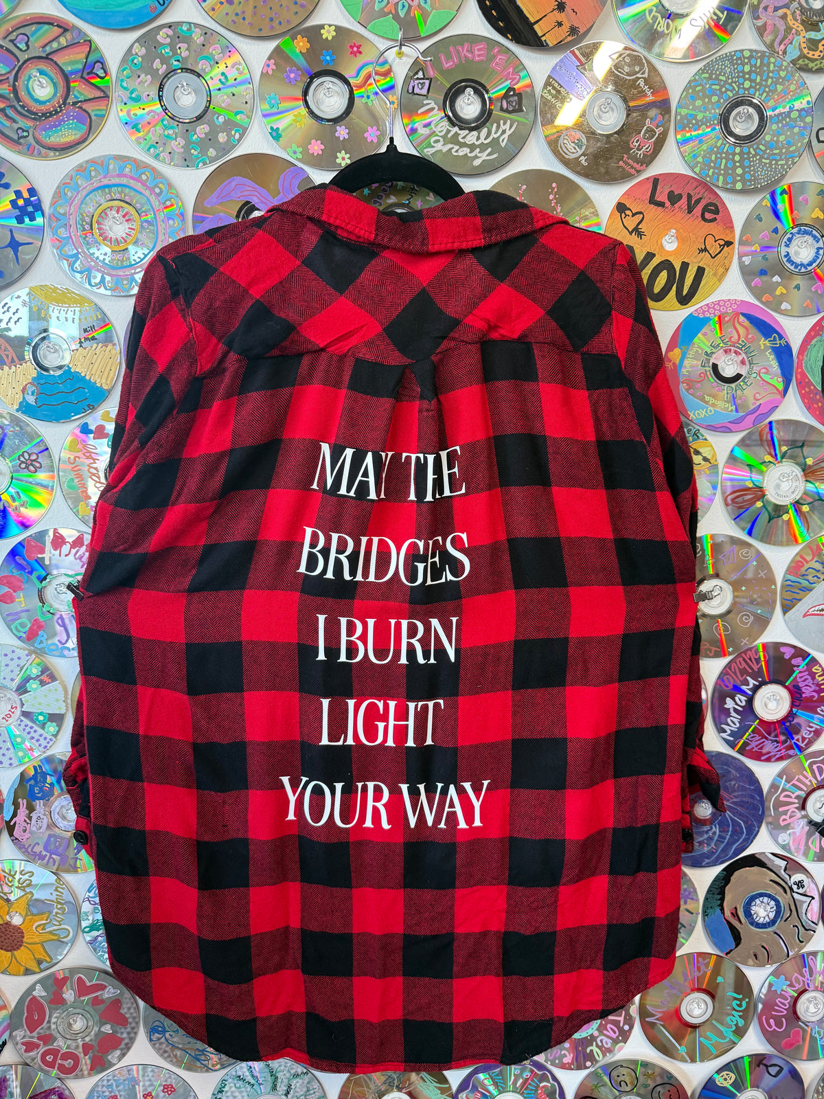 #264 - May the Bridges I Burn Light Your Way Flannel Shirt - 1X