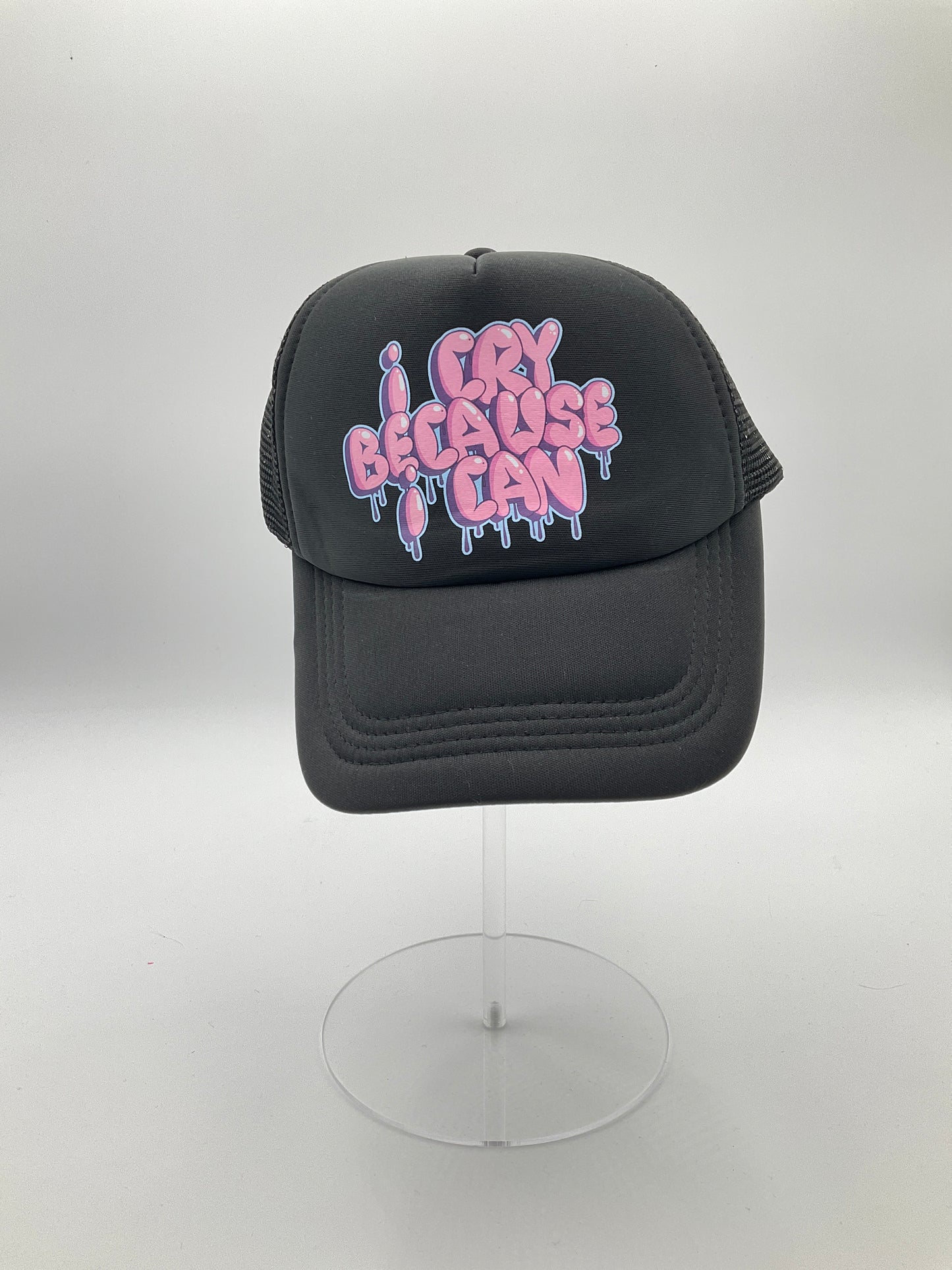 I cry because I can Black Trucker Hat #349