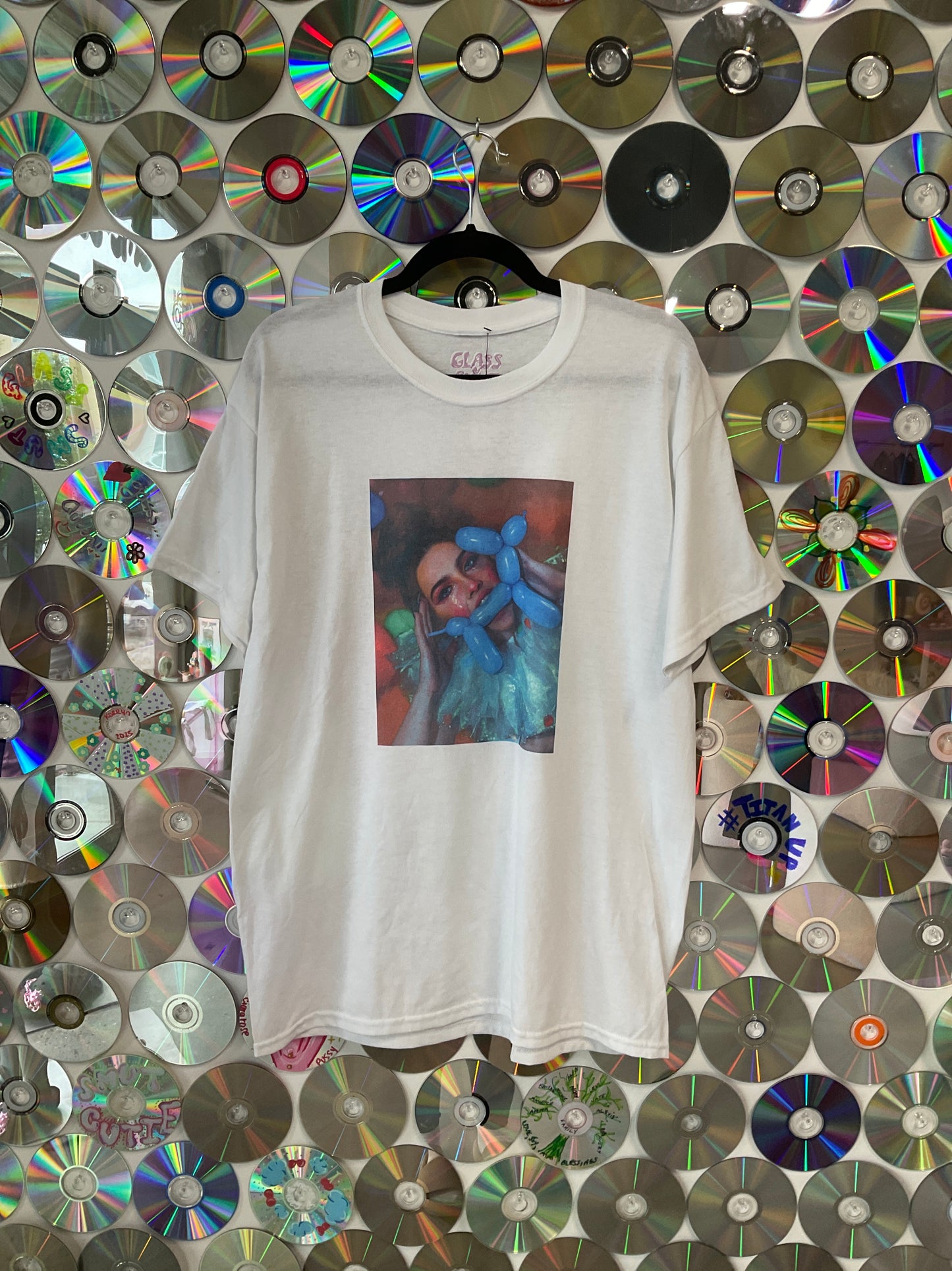 #161 - Balloon Dog Bite T-shirt on White L