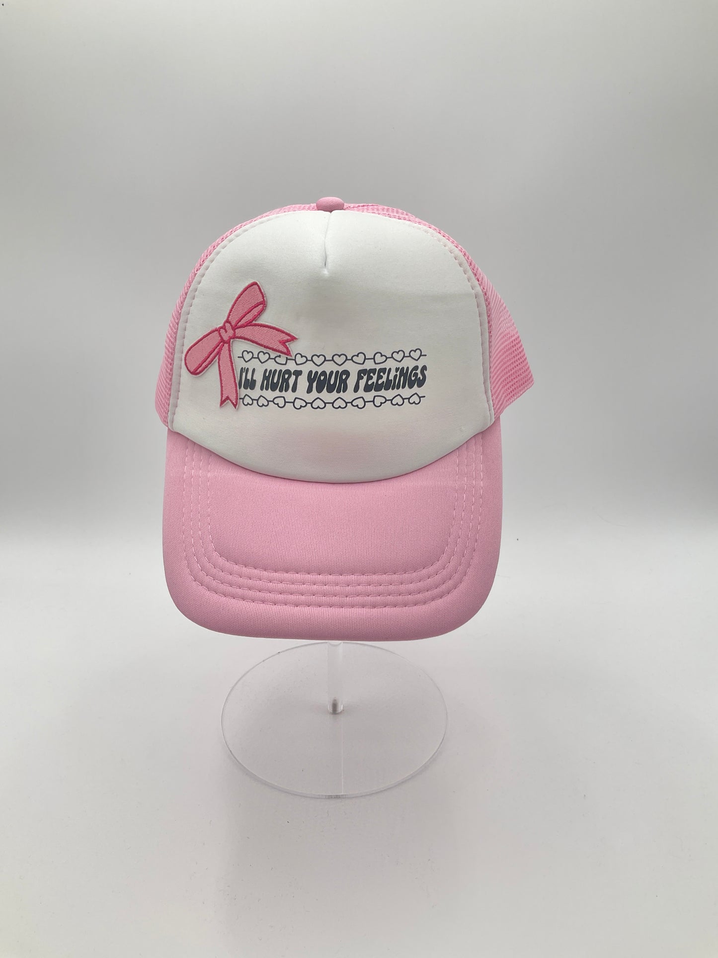 I’ll Hurt Your Feelings Pink Trucker Hat #468