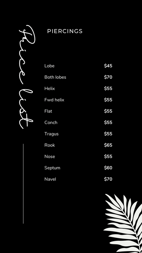 9/20 Flash Tattoo + Piercing Pop-Up