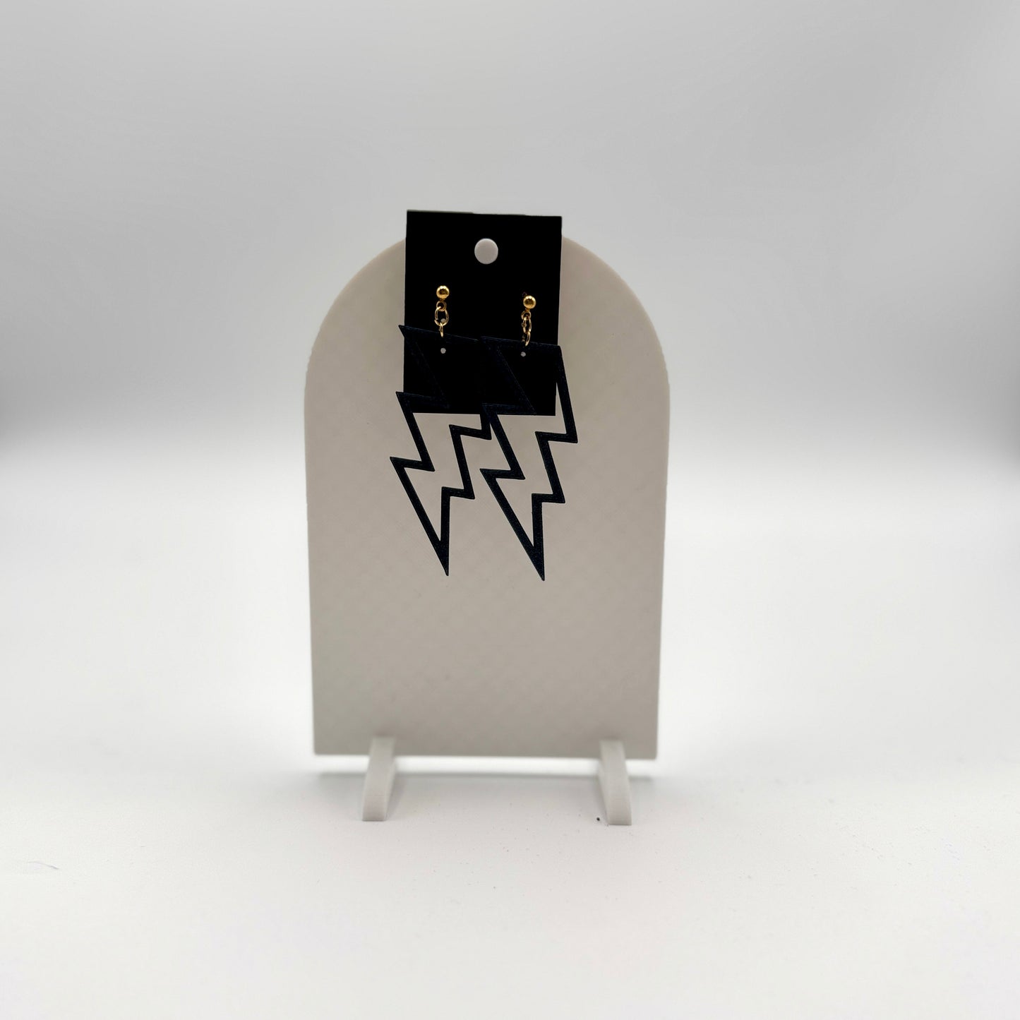 Hollow Lightning Bolt Earrings