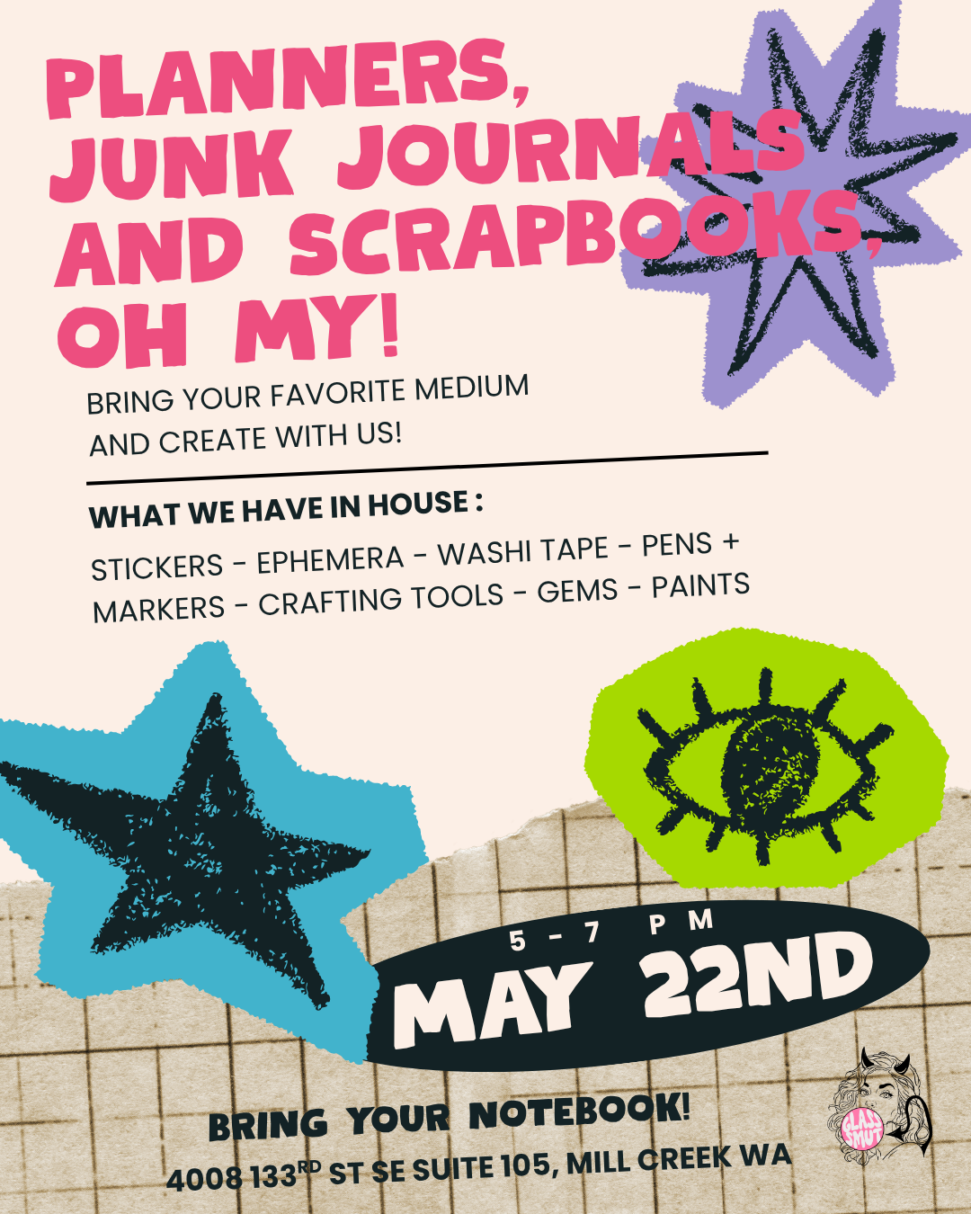 5/22 Planner and Journal Night 5-7pm