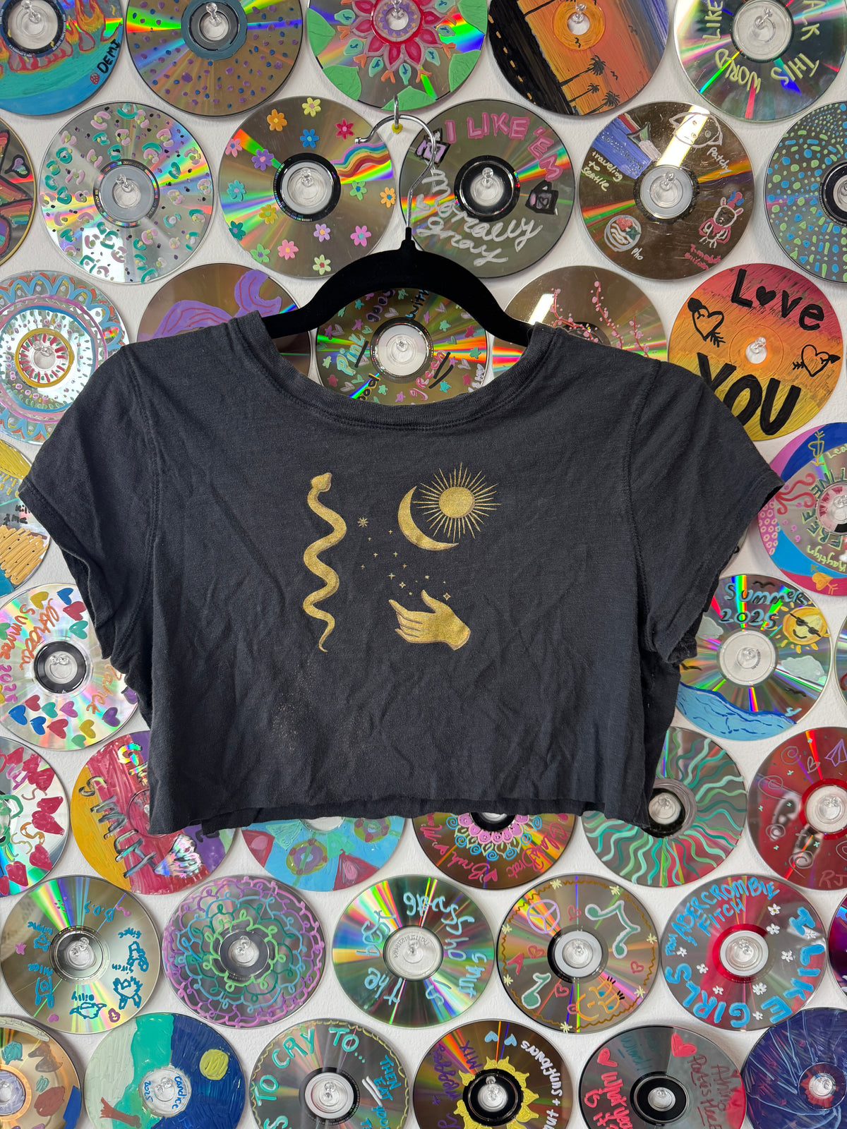 #283 - Mystic Symbols Crop T-shirt - S