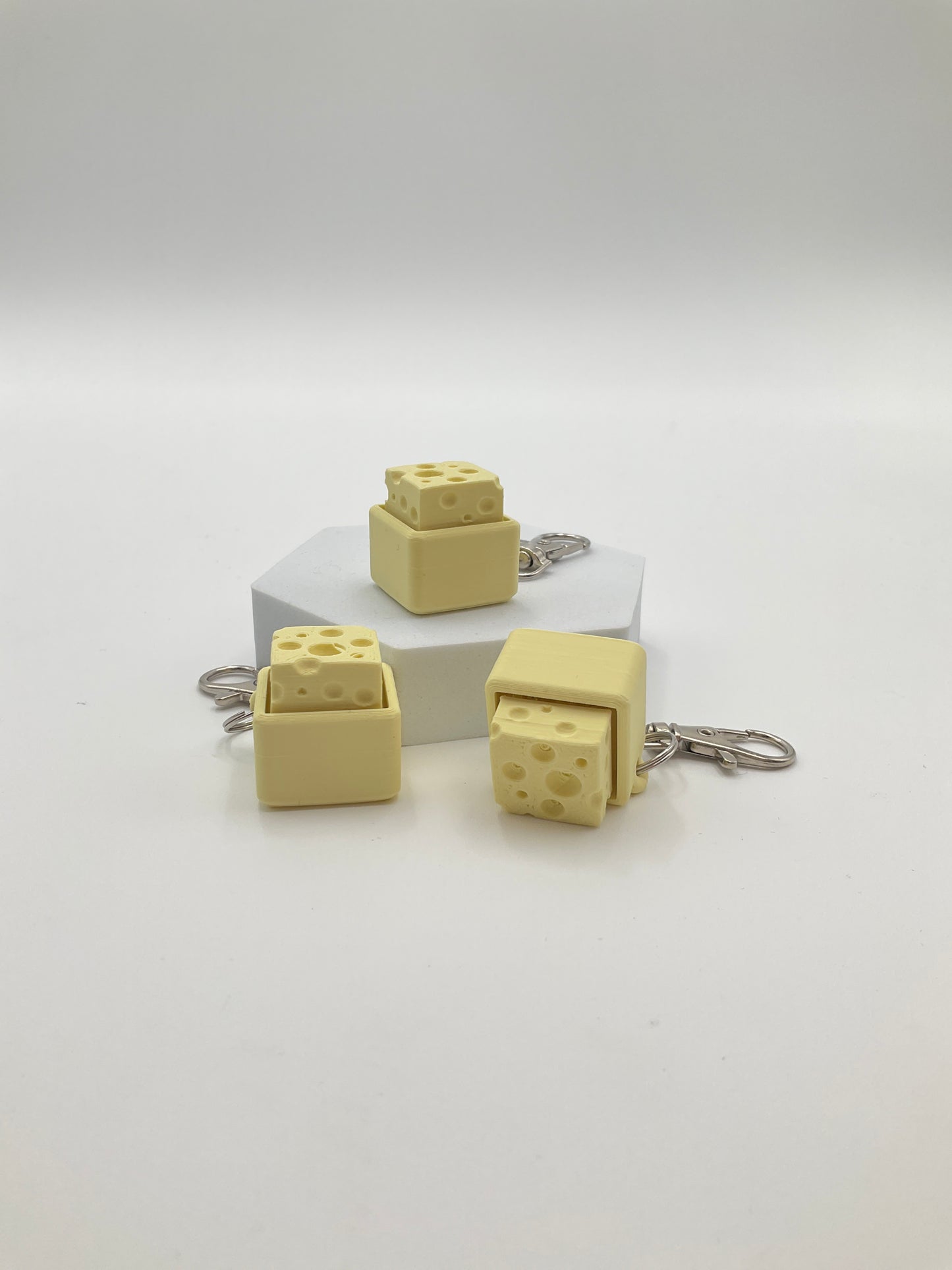 Swiss Cheese Clicker Keychain