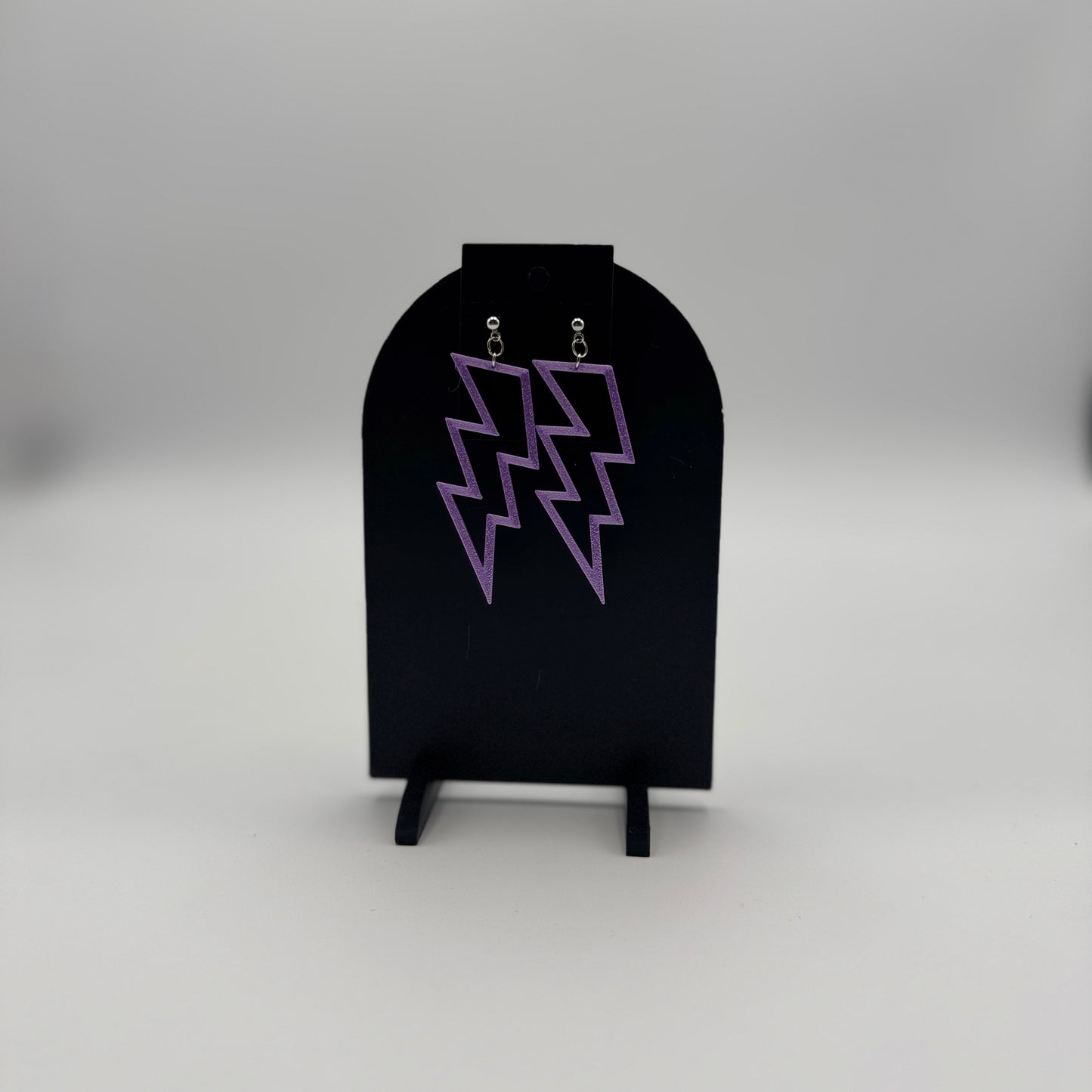 Hollow Lightning Bolt Earrings