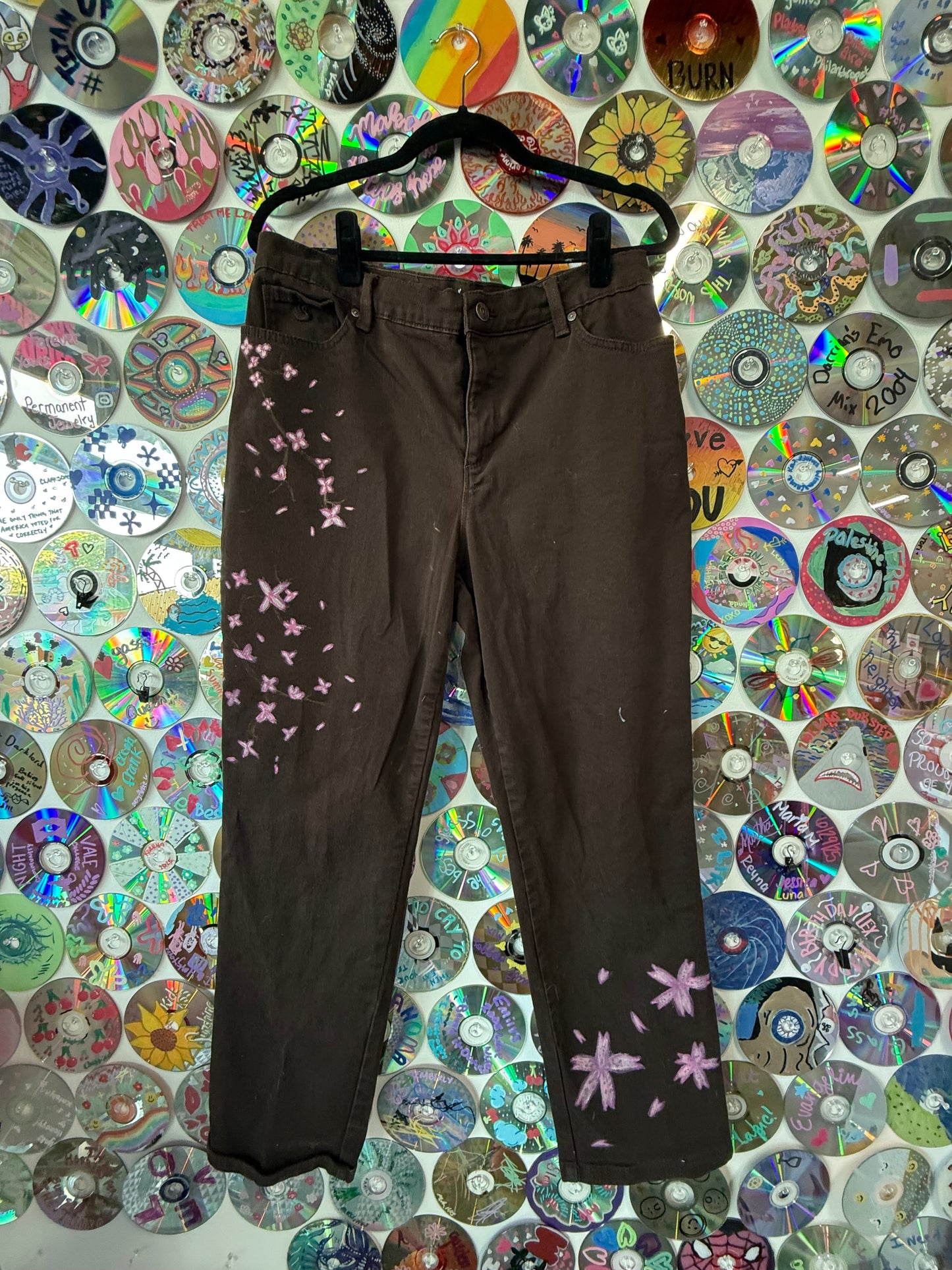 #218 - Brown Sakura Denim Pants - Size 12