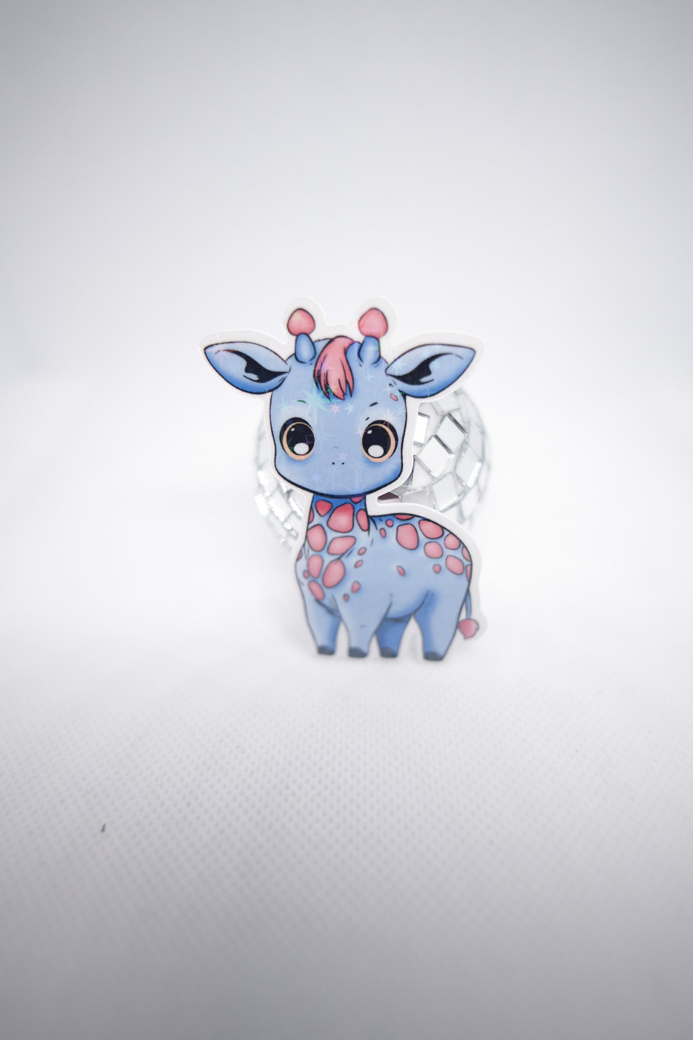 Blue Giraffe Sticker - D6