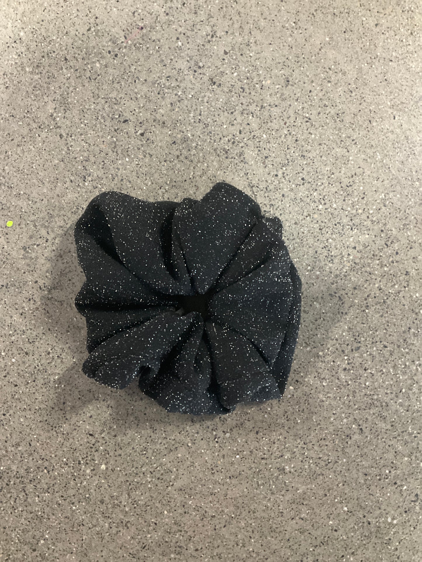 Black Shimmer Jumbo Scrunchie