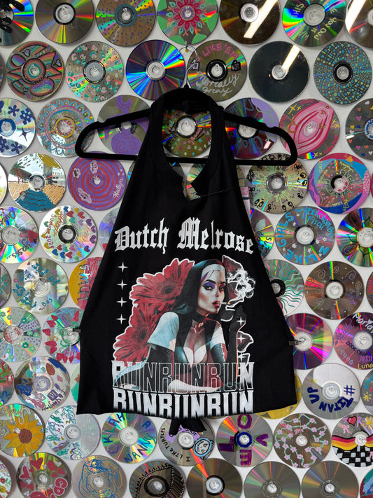 #739 - Dutch Melrose Remade RUNRUNRUN  Band T-shirt Halter Top - 2XL
