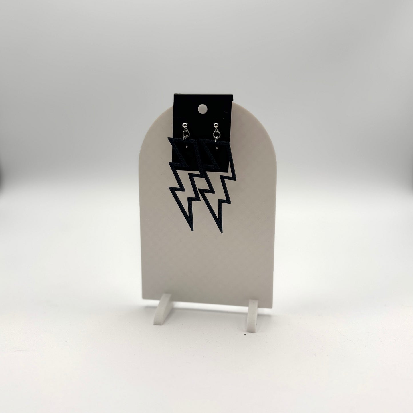 Hollow Lightning Bolt Earrings