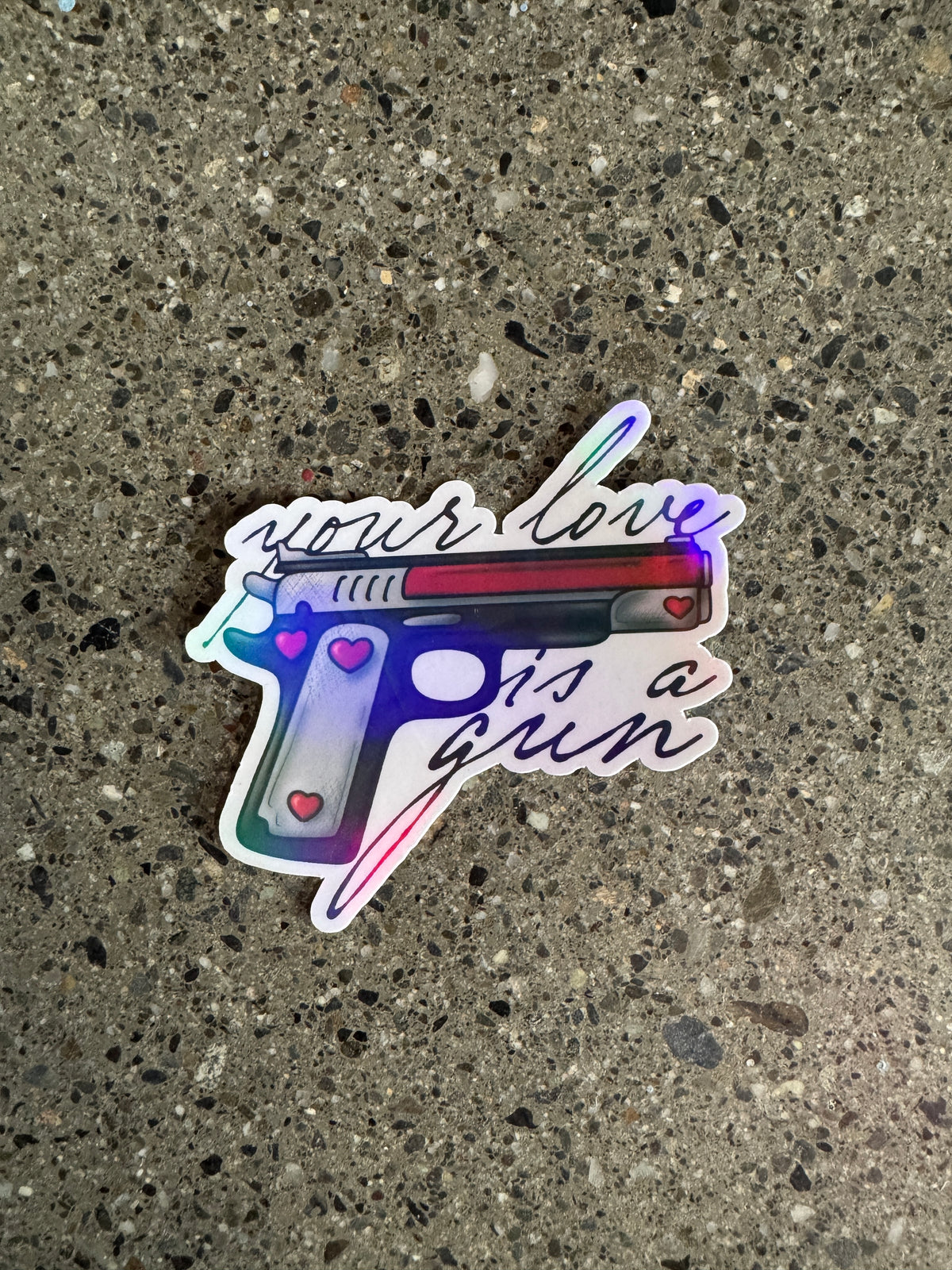 Your love is a gun Sticker - J2