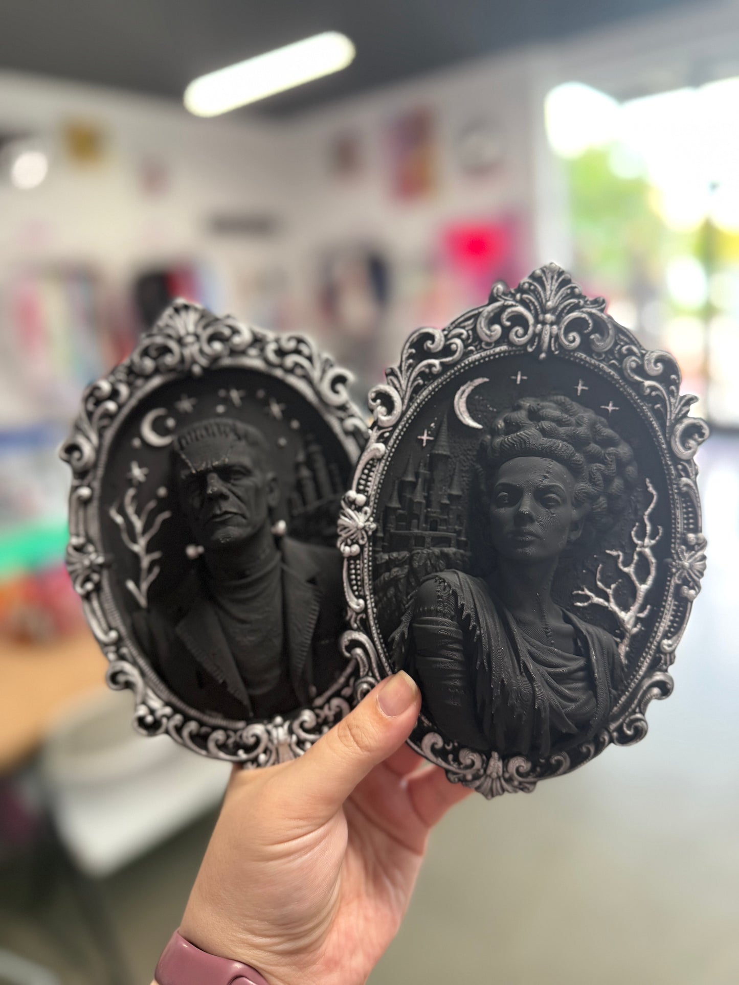 Mr. and Mrs. Frankenstein 3D Art Frames