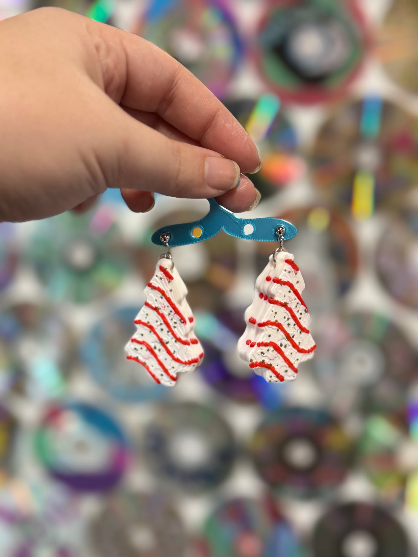 Lil Debbie Christmas Tree Cakes Earrings