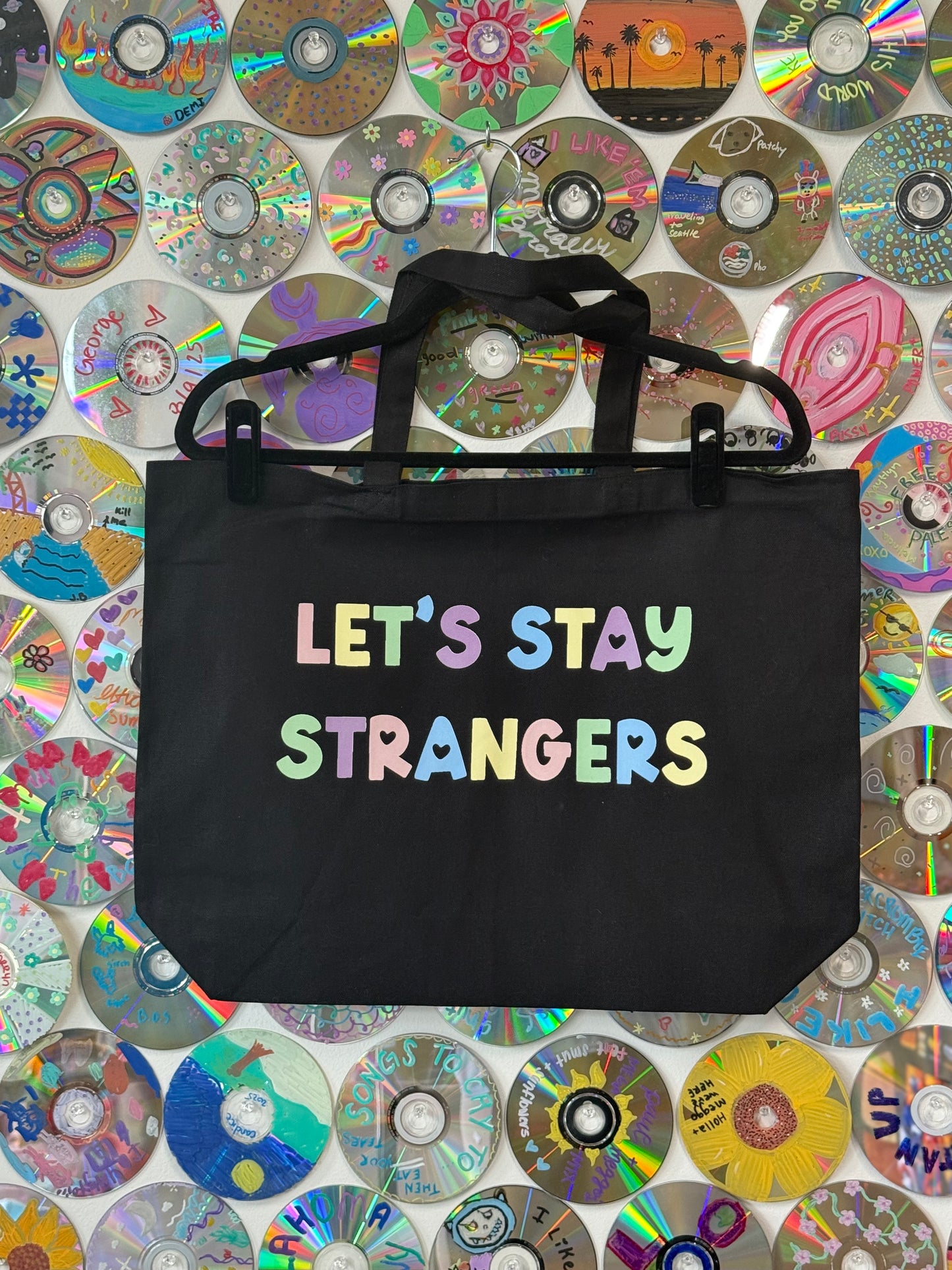 #879 - Lets Stay Strangers Large Tote