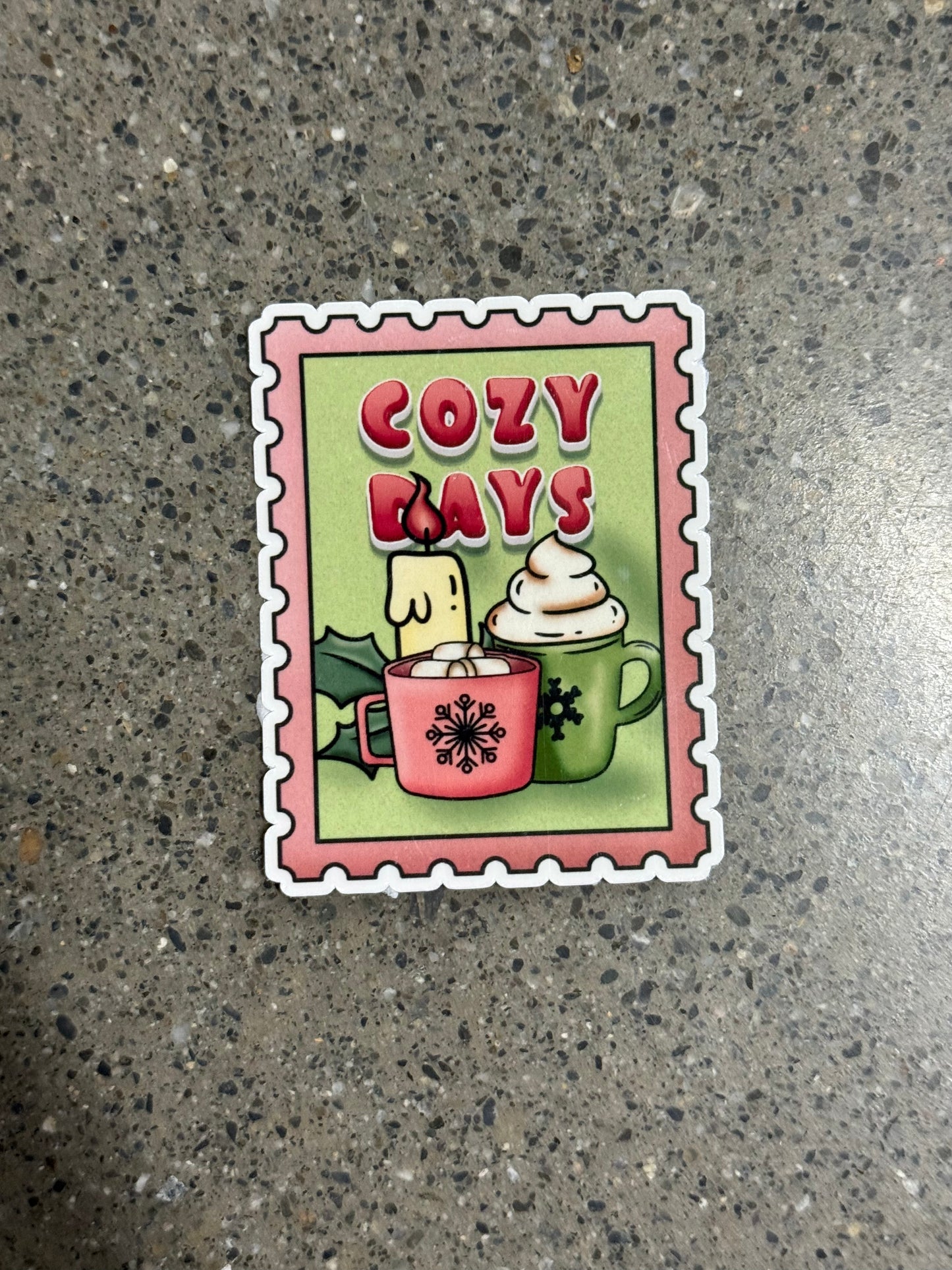 Cozy Days Stamp Sticker - X2