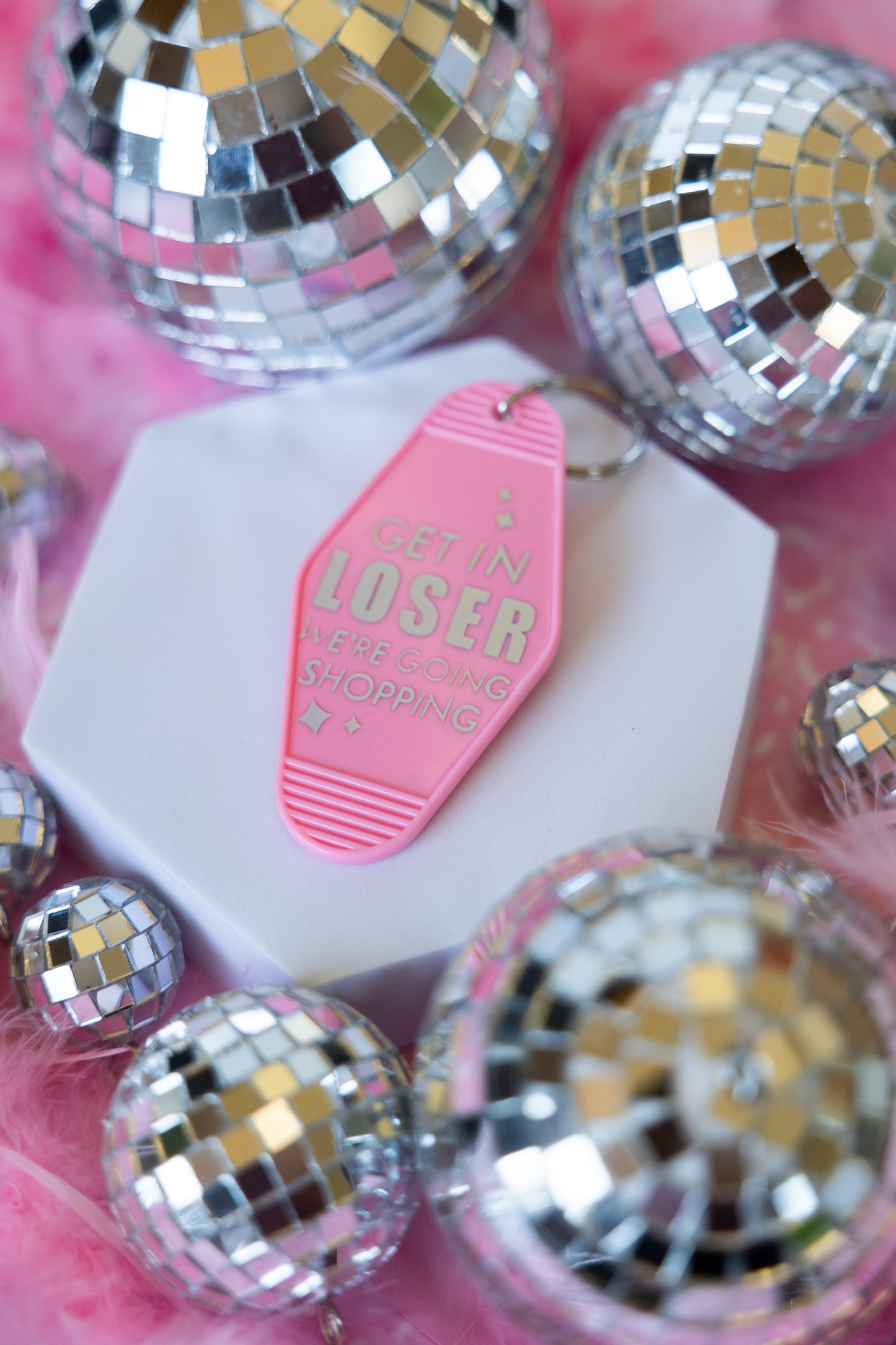 Get in Loser, We’re Going Shopping Motel Keychain