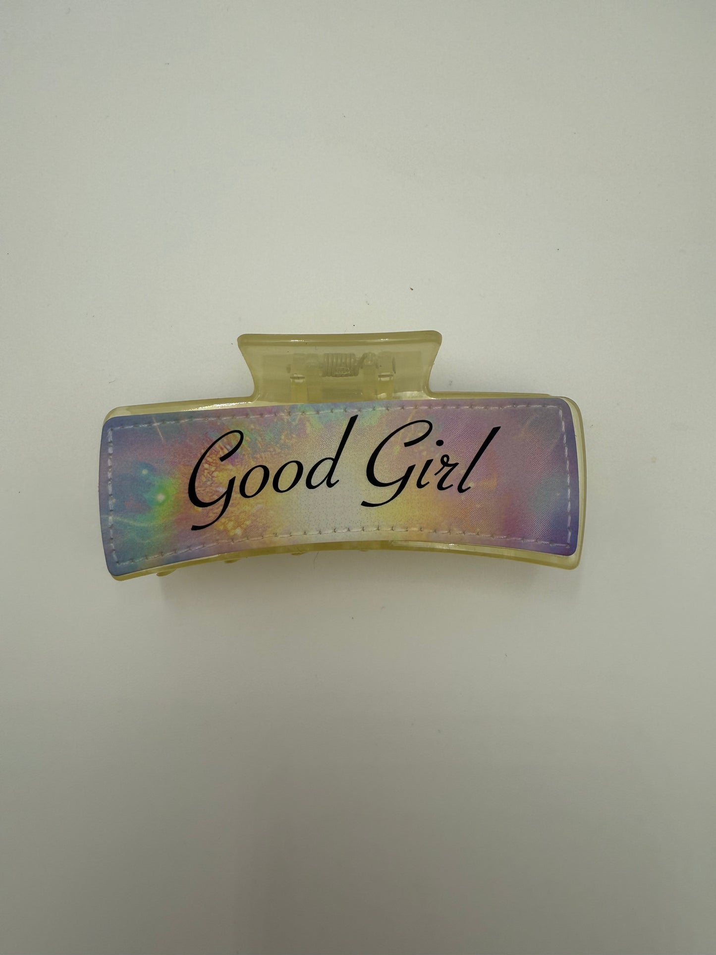 #579 - "On your knees" "Good Girl" Claw Clip