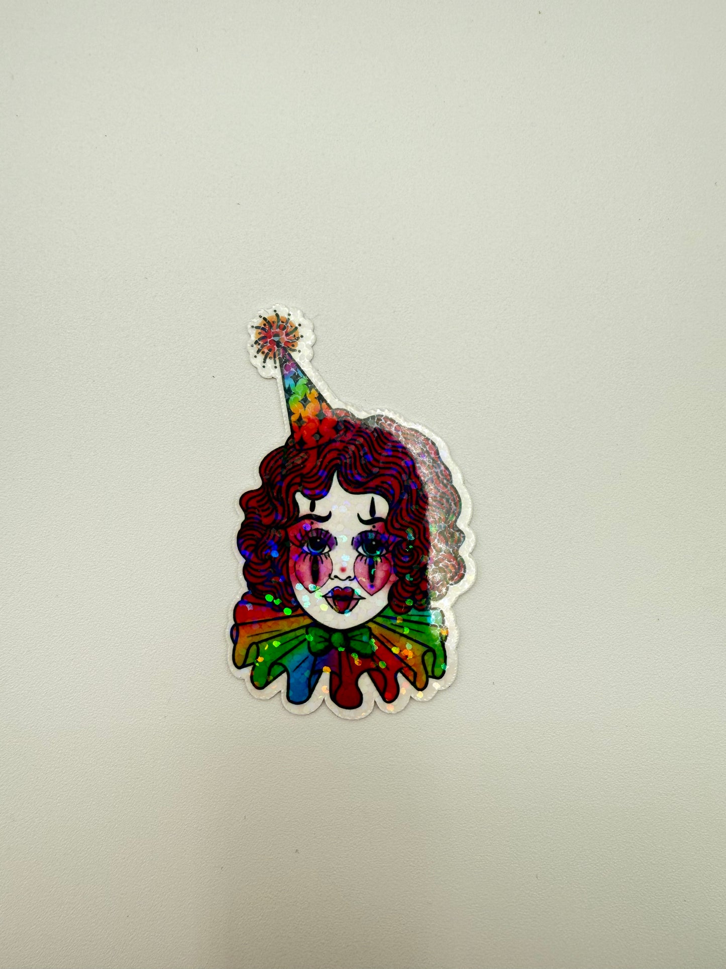 Rainbow Clown Sticker A18