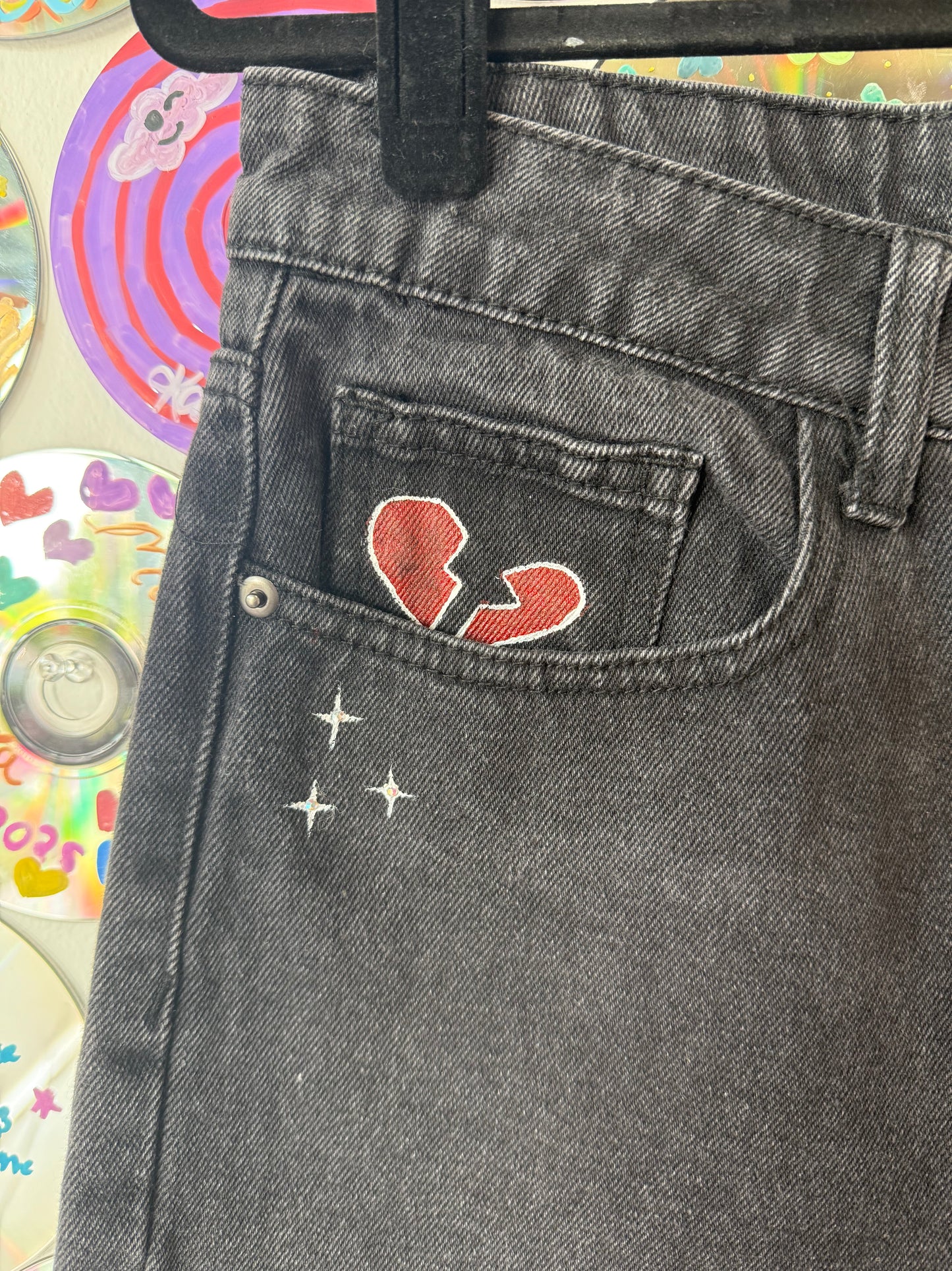 "I'm Your Creep, Be My Weirdo" Denim Shorts #658