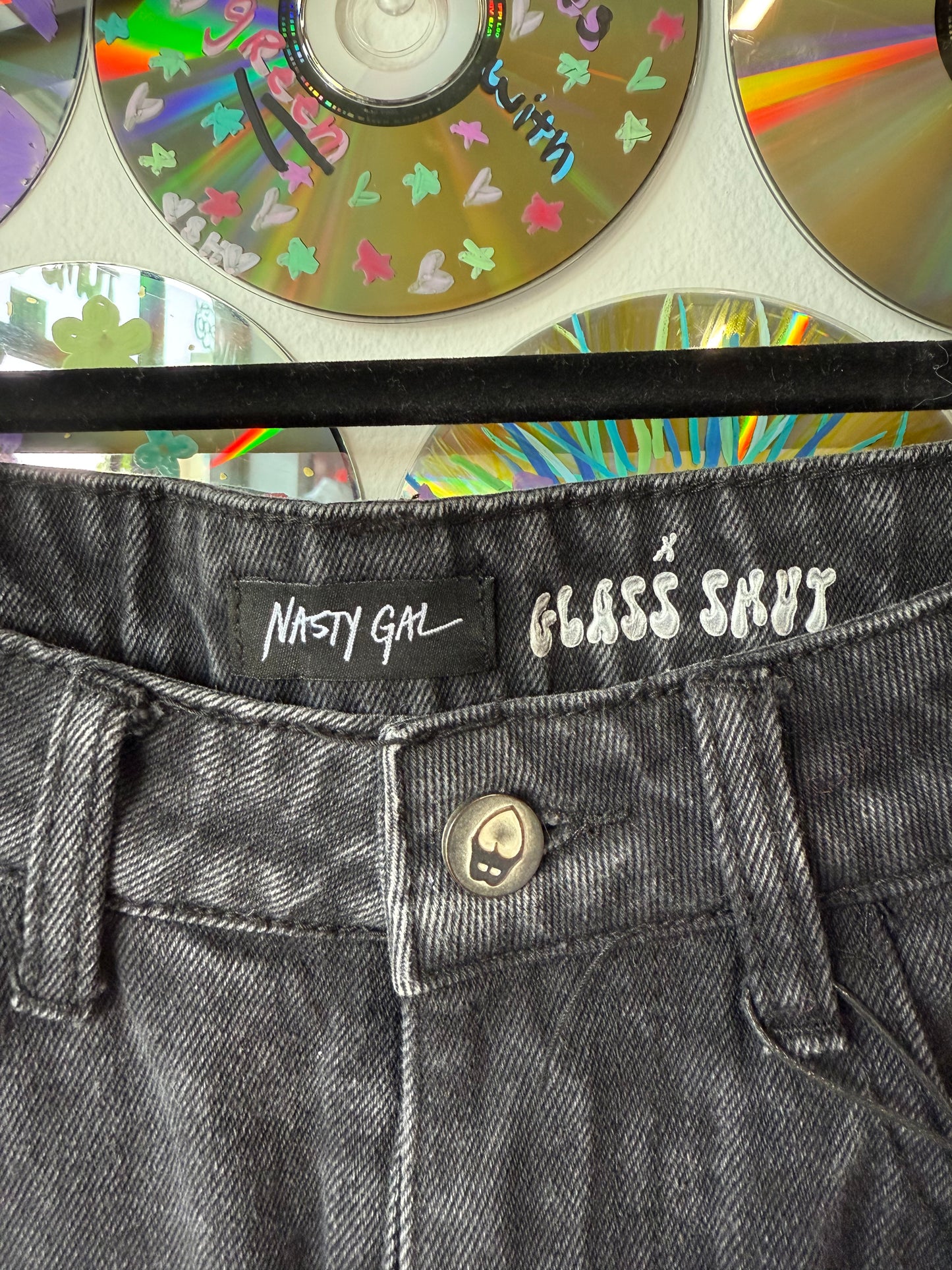 "I'm Your Creep, Be My Weirdo" Denim Shorts #658