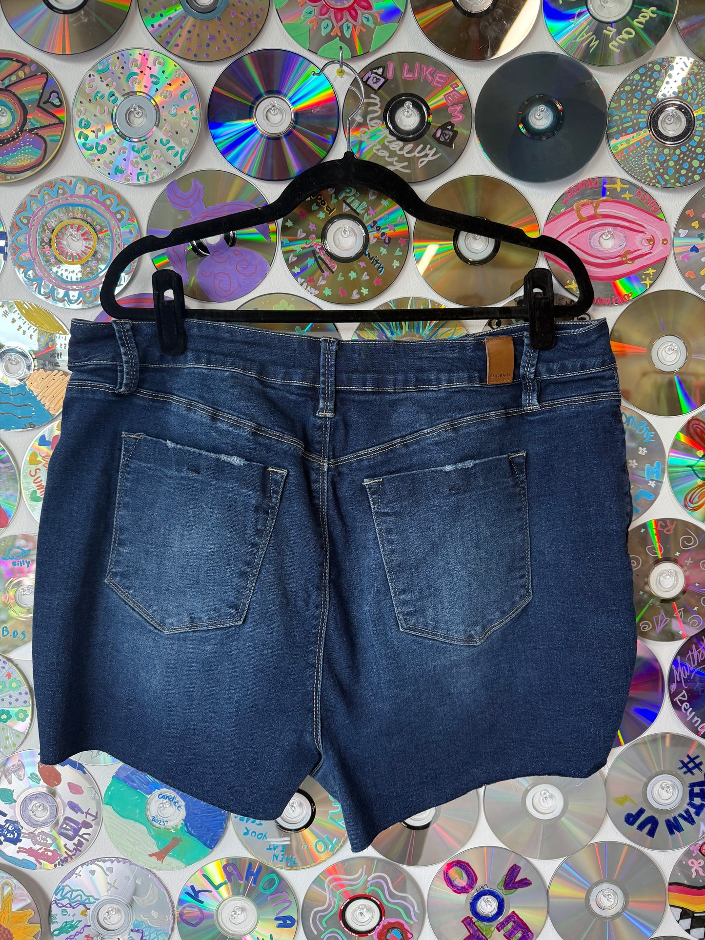 Glittering Heart Denim Shorts #659