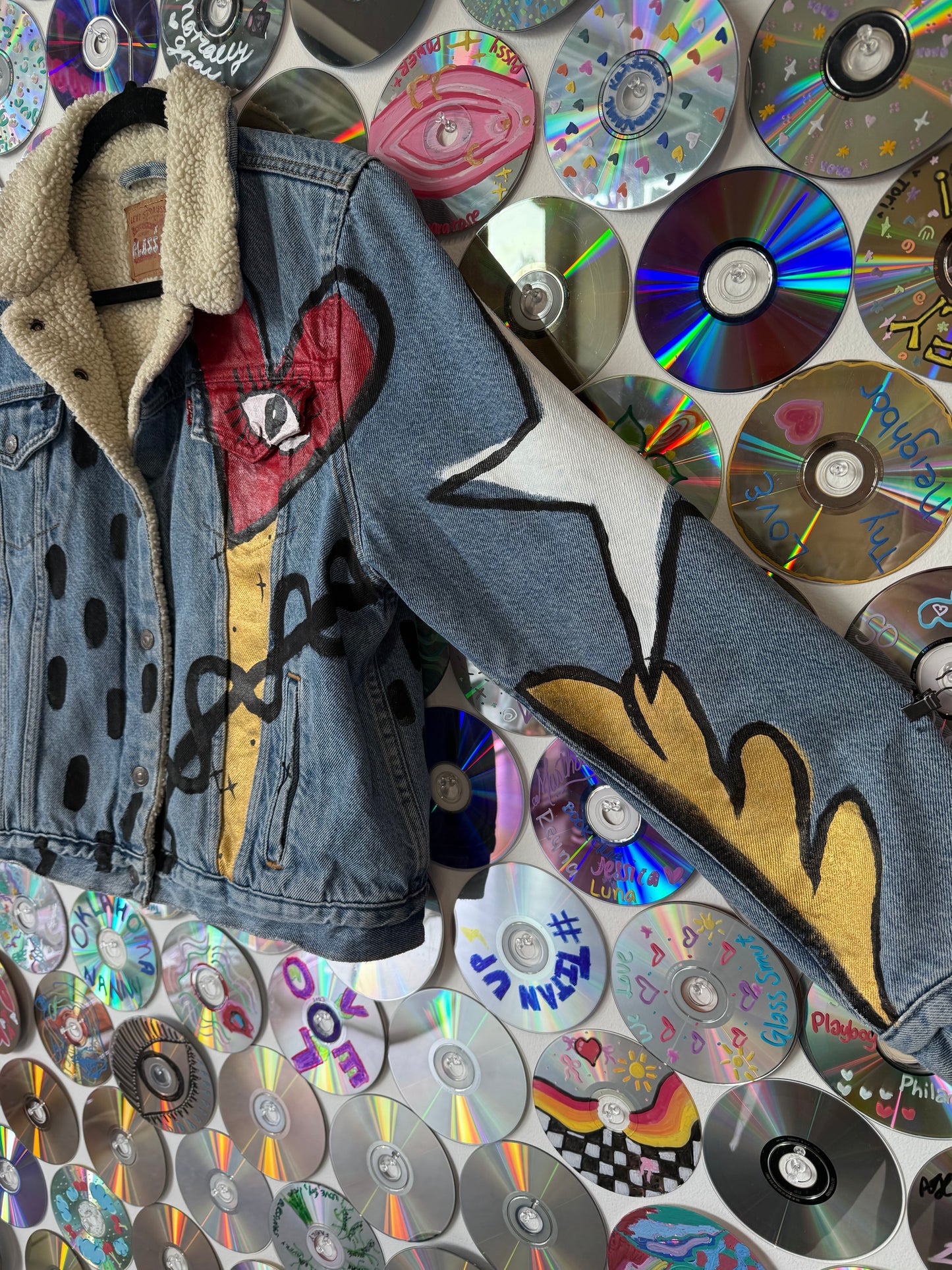 Abstract Youth Denim Jacket #663