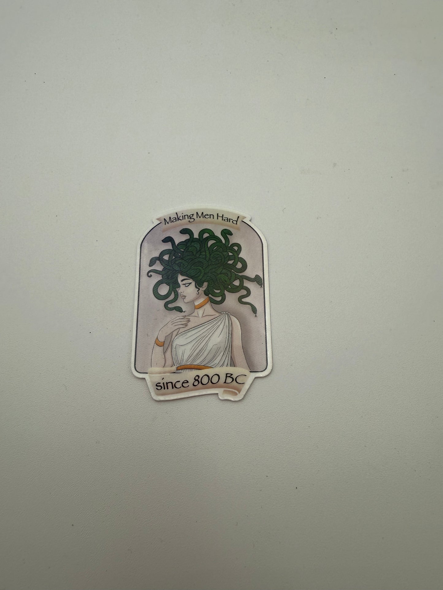 "Making men hard since 800 B.C." Medusa Sticker A25
