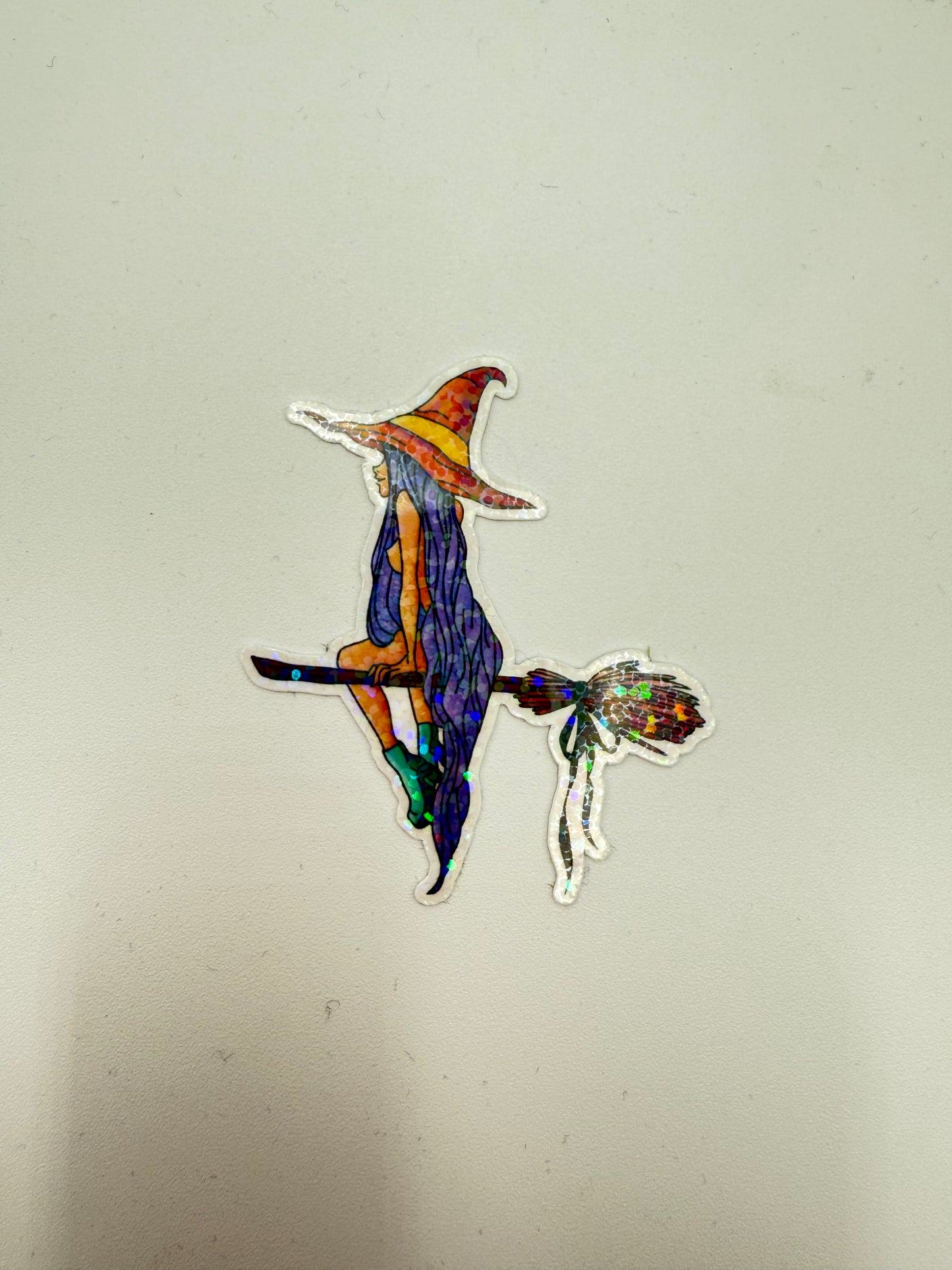 Witch + Broom Sticker A29