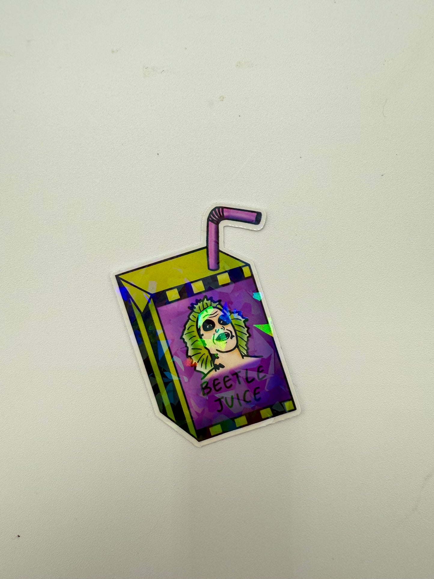 Beetle Juice Box Sticker F17