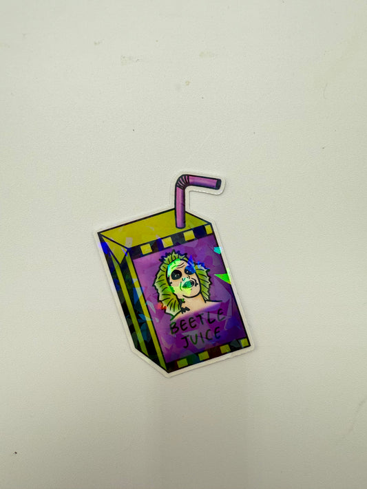 Beetle Juice Box Sticker F17