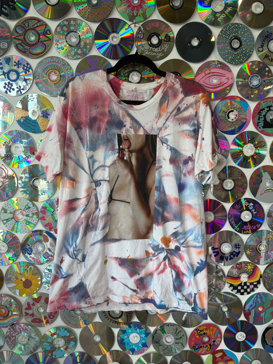 Flicker Remade Calvin Klein Tye-Dye T-shirt L #751