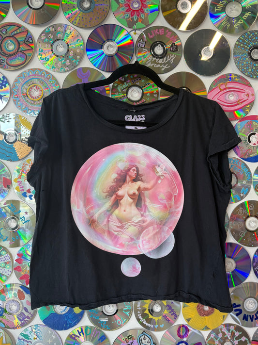 Venus in a Bubble crop T-shirt L #750