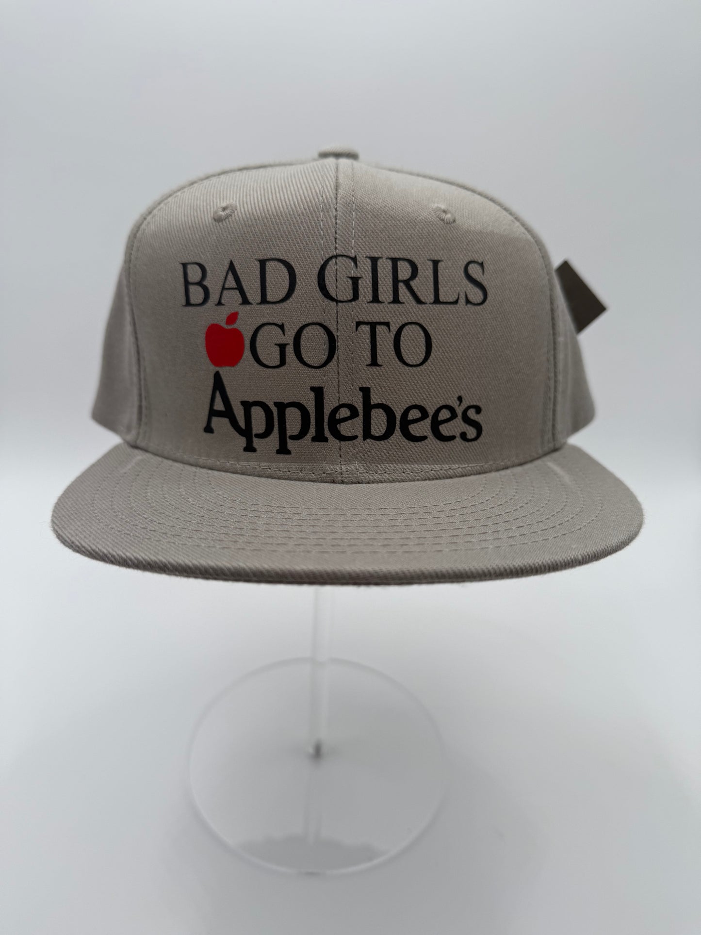 #771 - Bad Girls go to Applebees Grey Snapback
