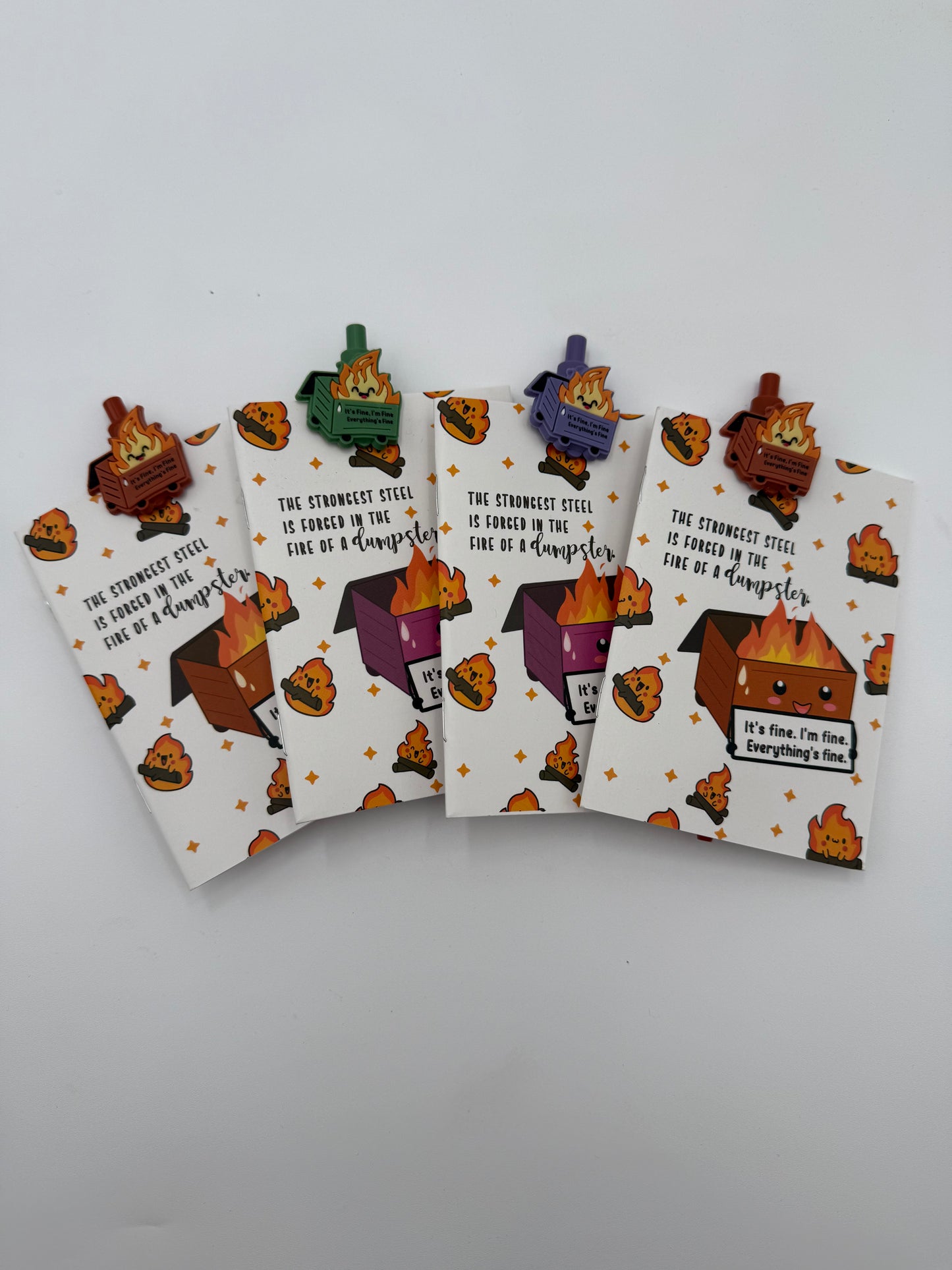 Dumpster Fire Pen and Mini Notebook Set