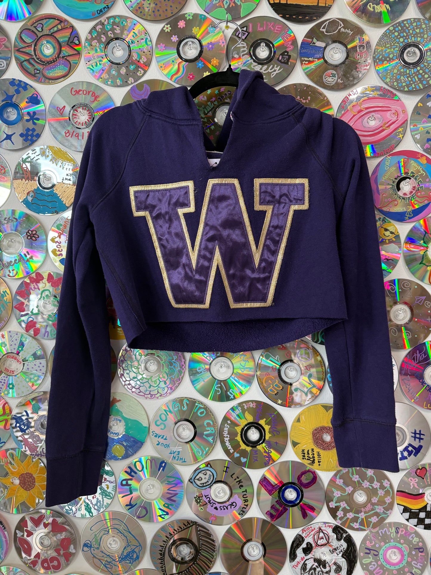 #869 - University of Washington Crop Hoodie - XS