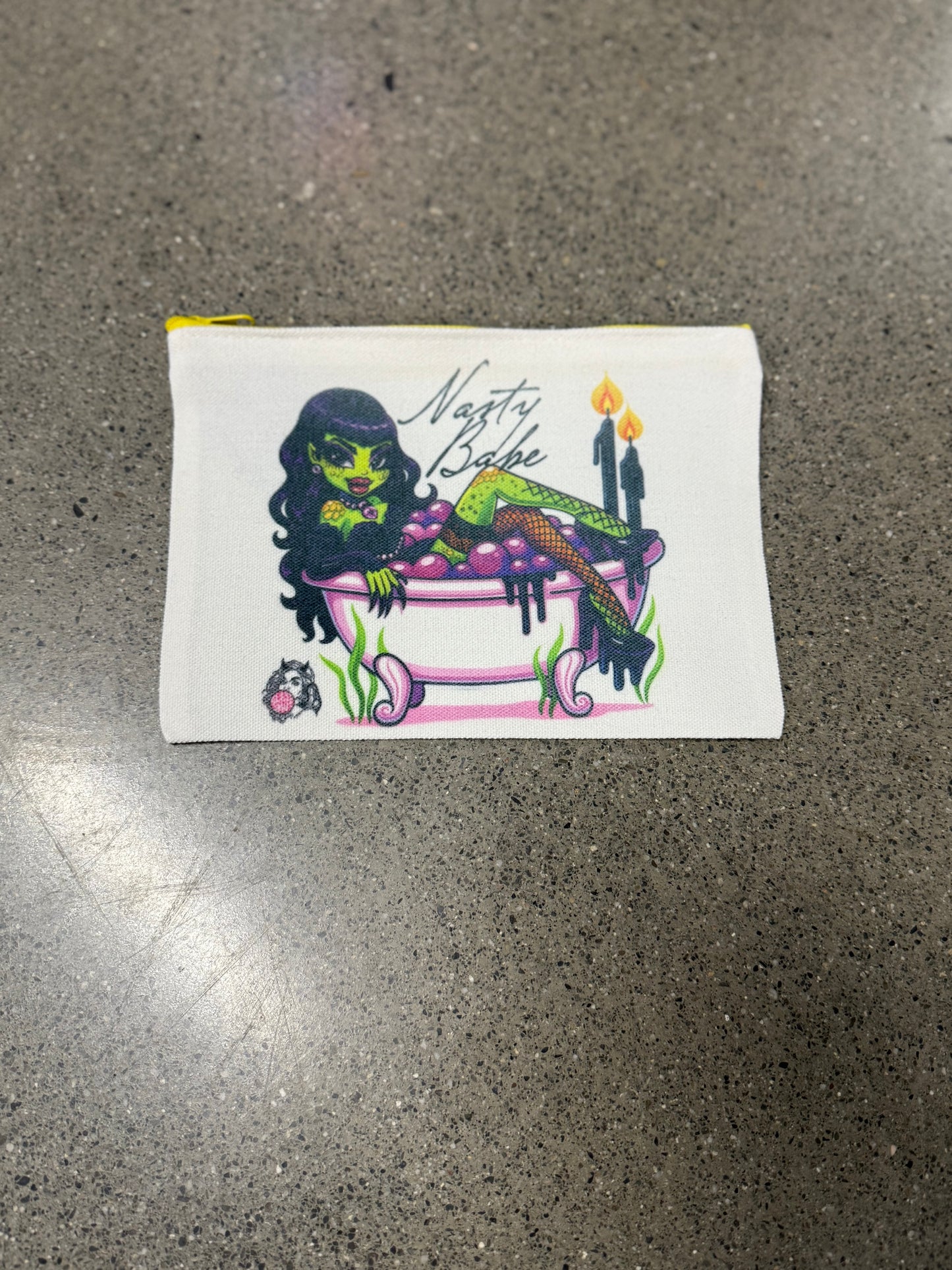 #960 - Nasty Babe Zip Pouch - Yellow