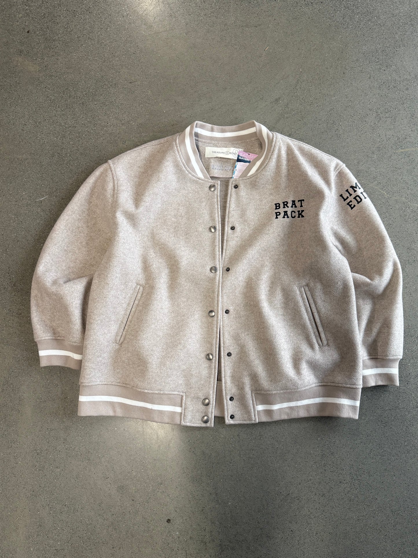 #963 - Treasure + Bond x GLASSSMUT - Bubble Demon Letterman Jacket - 2XL