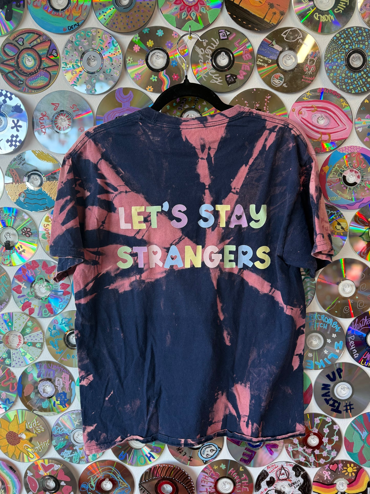 #9 - Let's Stay Strangers Acid Tye-Dye T-shirt - M