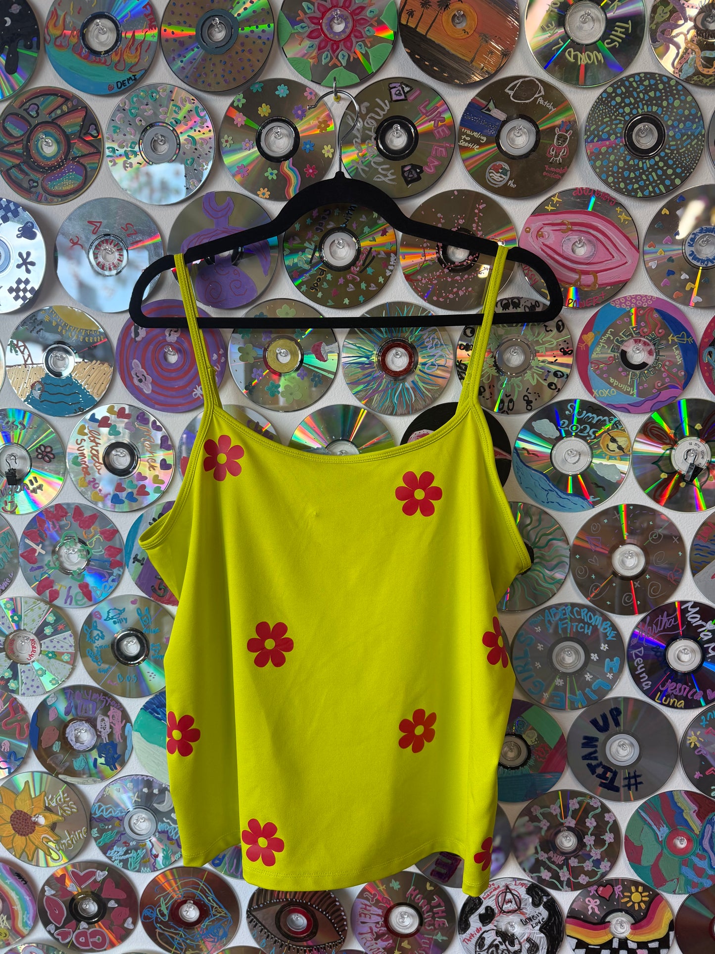 #10 - Neon Daisies Tank Top - 2XL