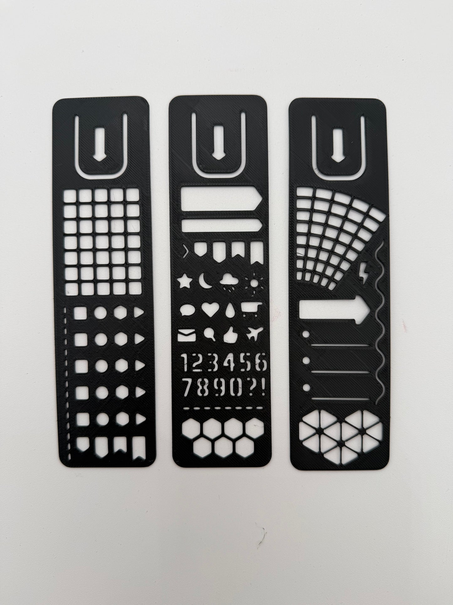 Bullet Journal Stencil Bookmark Set