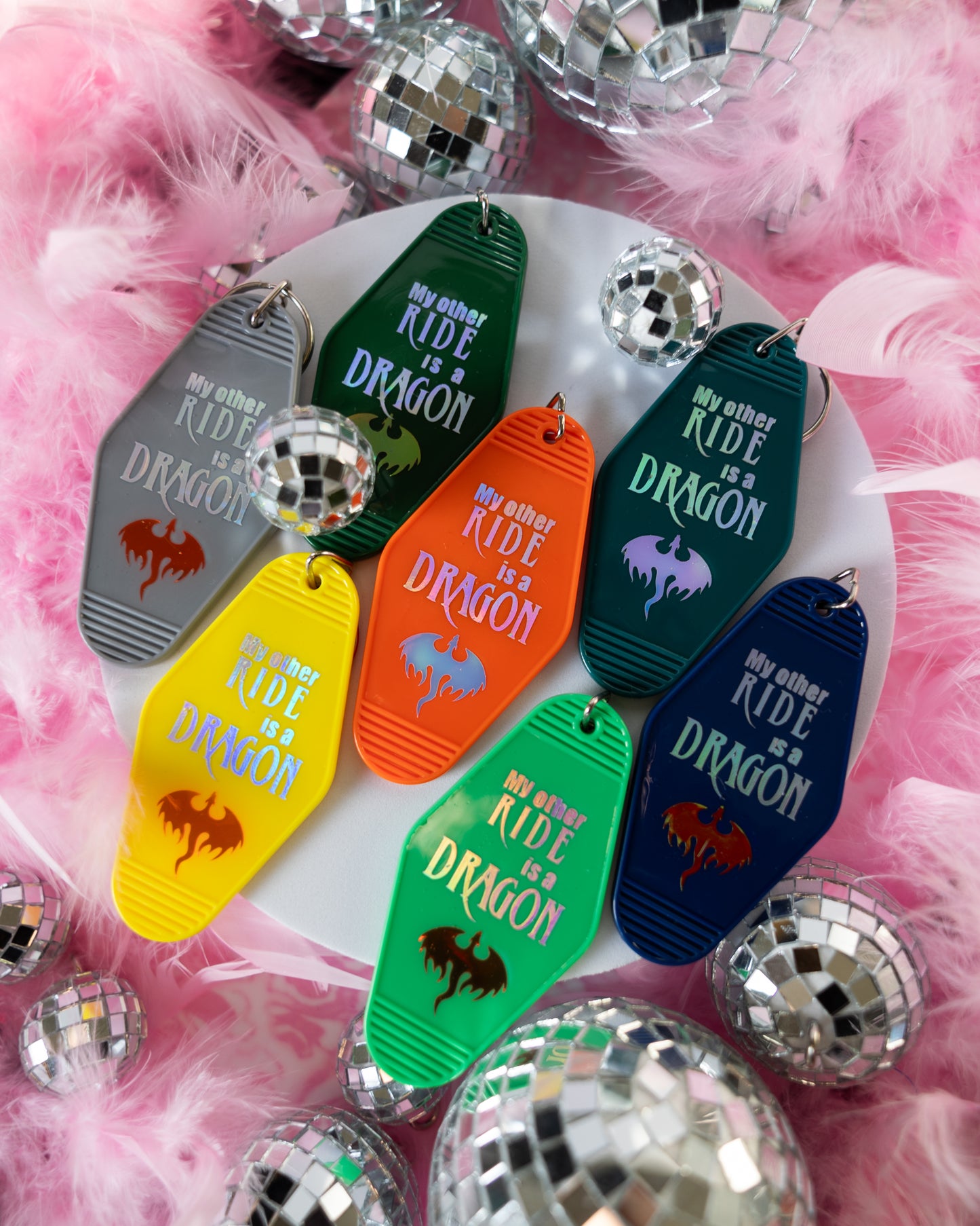 My Other Ride is a Dragon Motel Keychain
