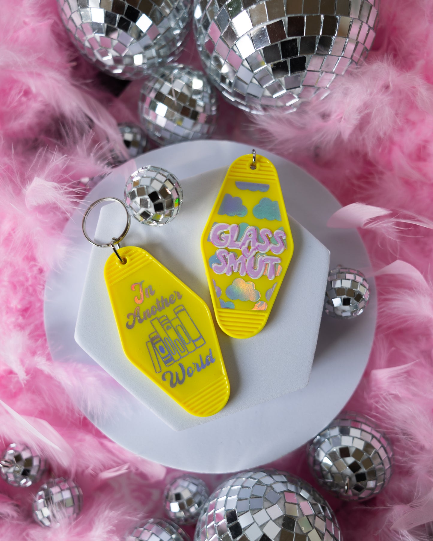 In Another World Motel Keychain